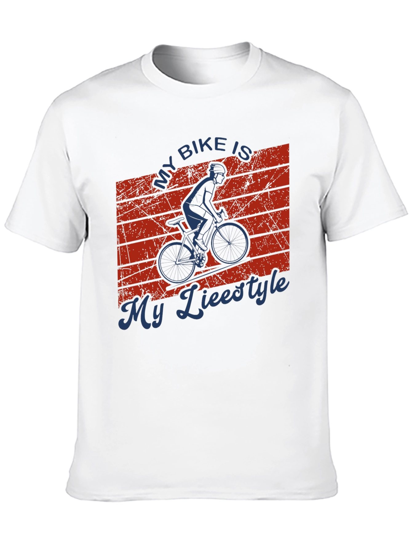Black My Bike is My Lifestyle Graphic T-Shirt view 10