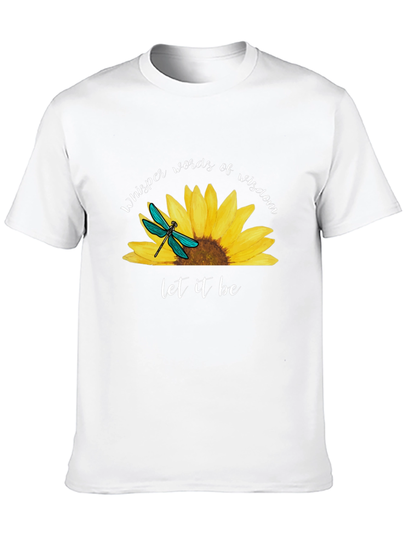 Black Sunflower Dragonfly Graphic Tee view 10