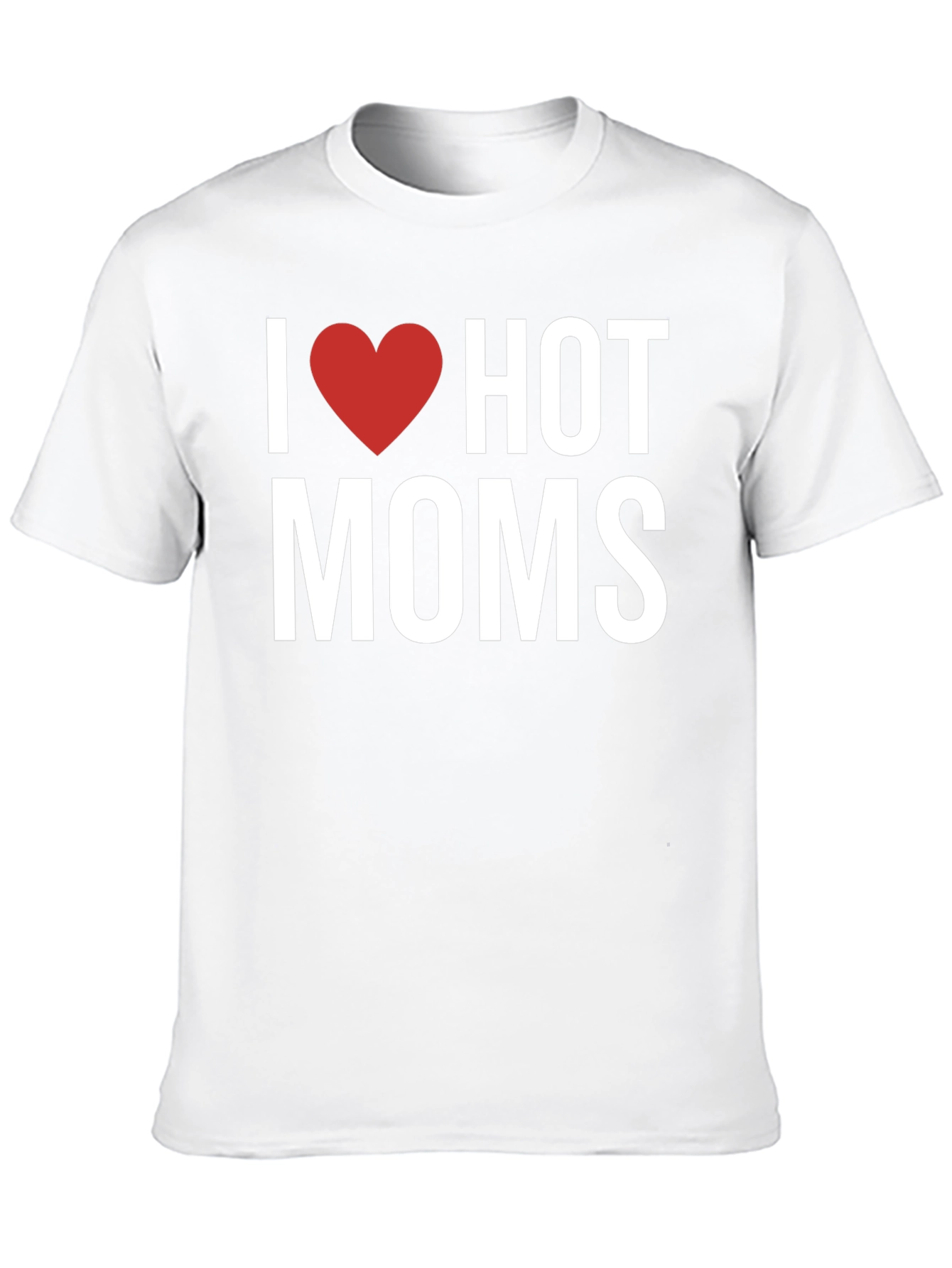 Black I Heart Hot Moms Graphic T-Shirt - Adult Humor Tee view 10