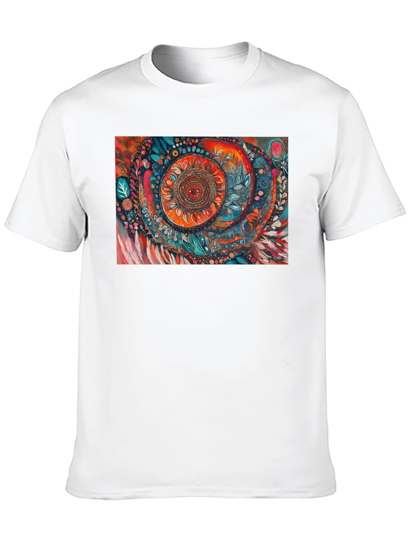Black Abstract Art Print Black T-Shirt view 10