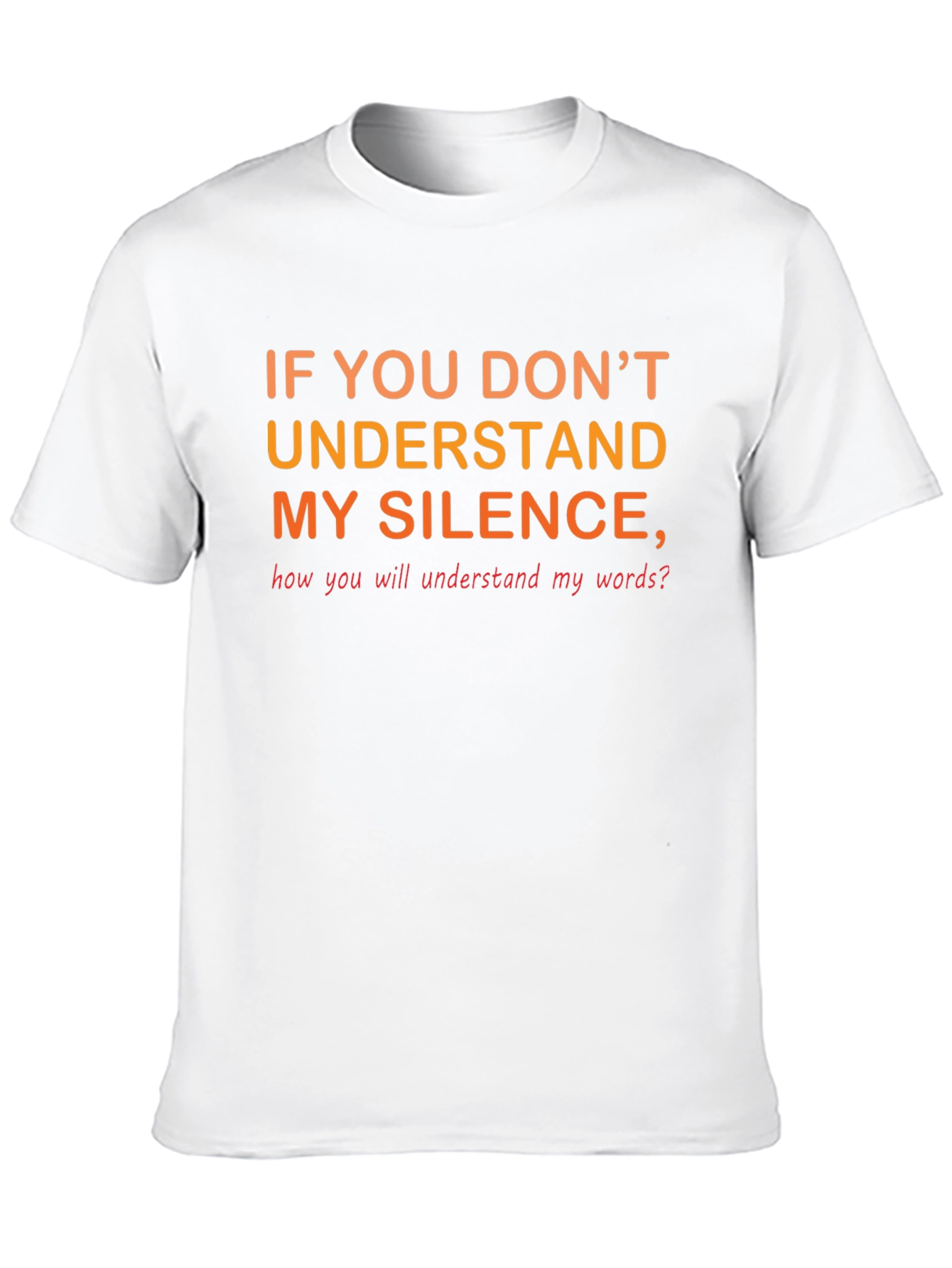 Black Silence Quote Black T-Shirt view 10