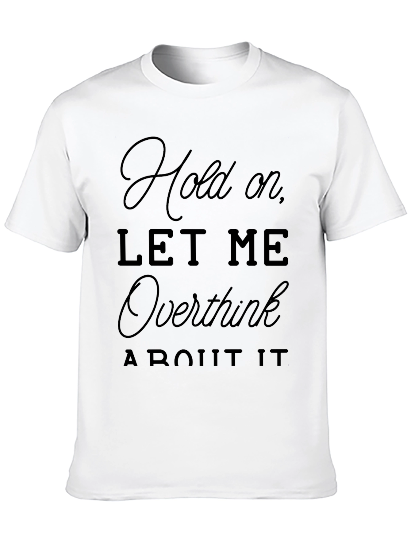 Black Overthink Men's Black Graphic T-Shirt view 10