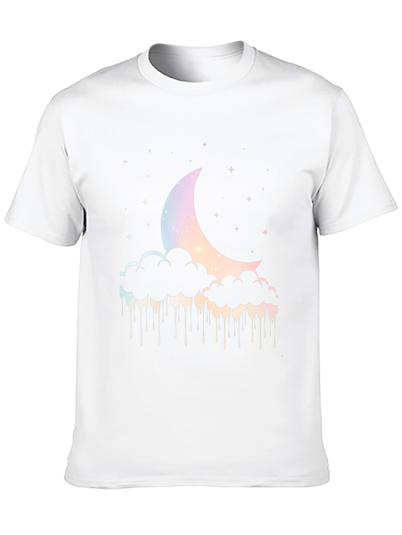 Black Dreamy Moon Cloud Graphic Tee - Black view 10