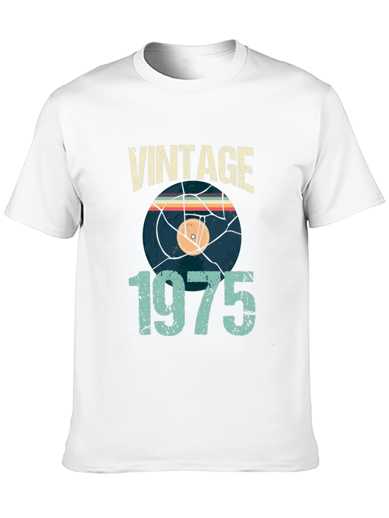 Black Vintage 1975 Record Graphic T-Shirt view 10