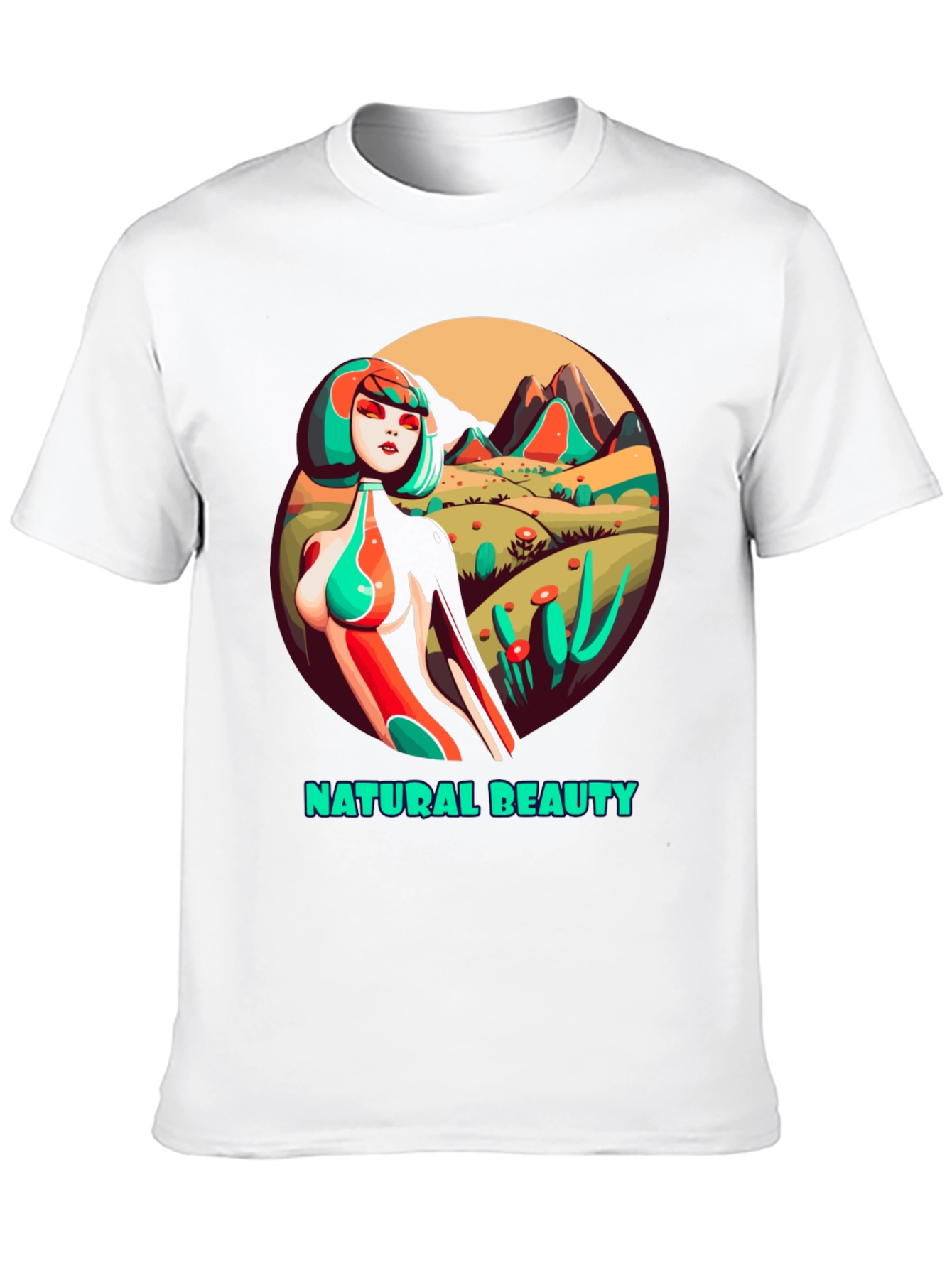 Black Natural Beauty Graphic Tee - Unique Artistic Design view 10