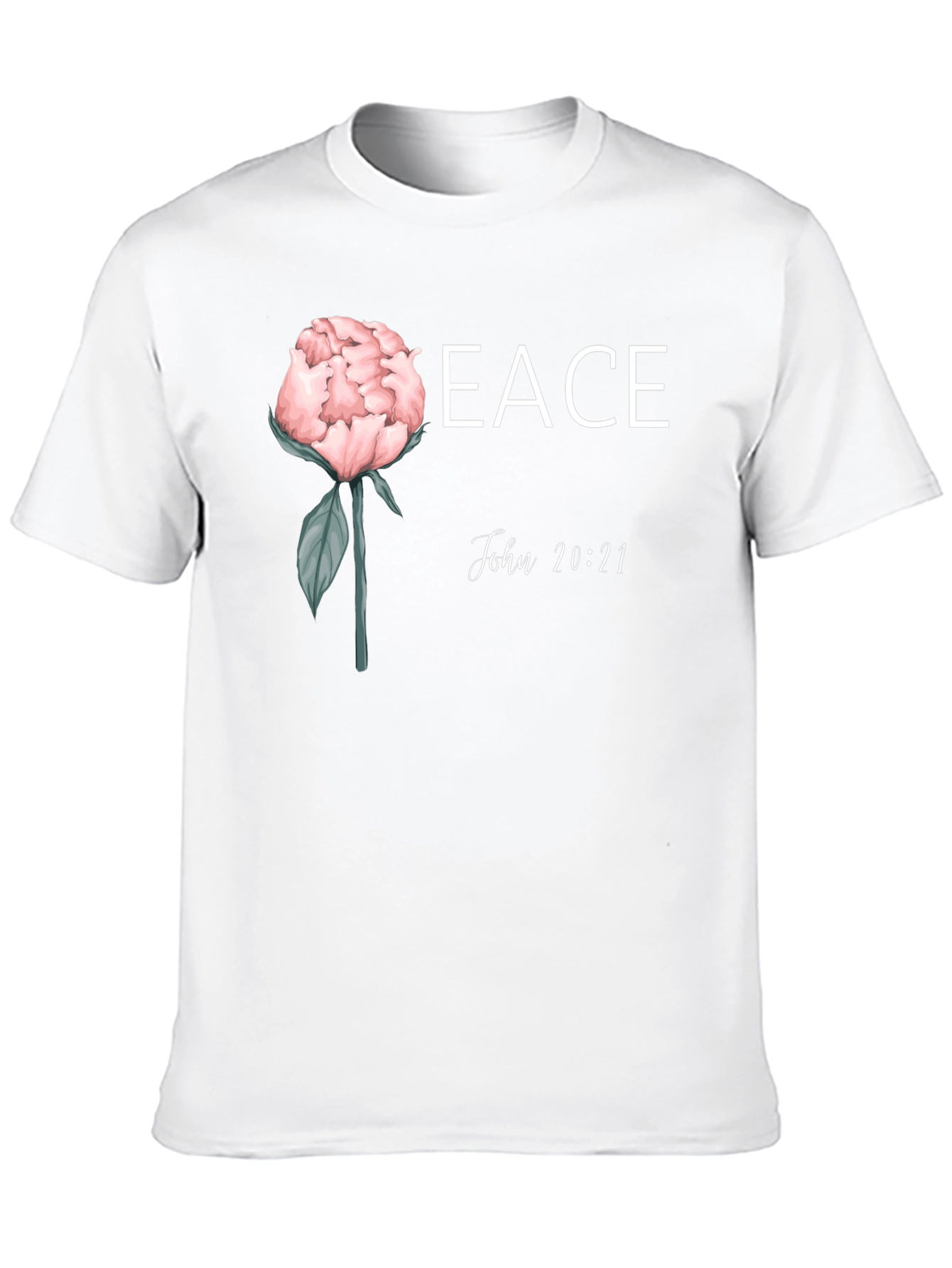 Black Peace John 20:21 Floral T-Shirt view 10