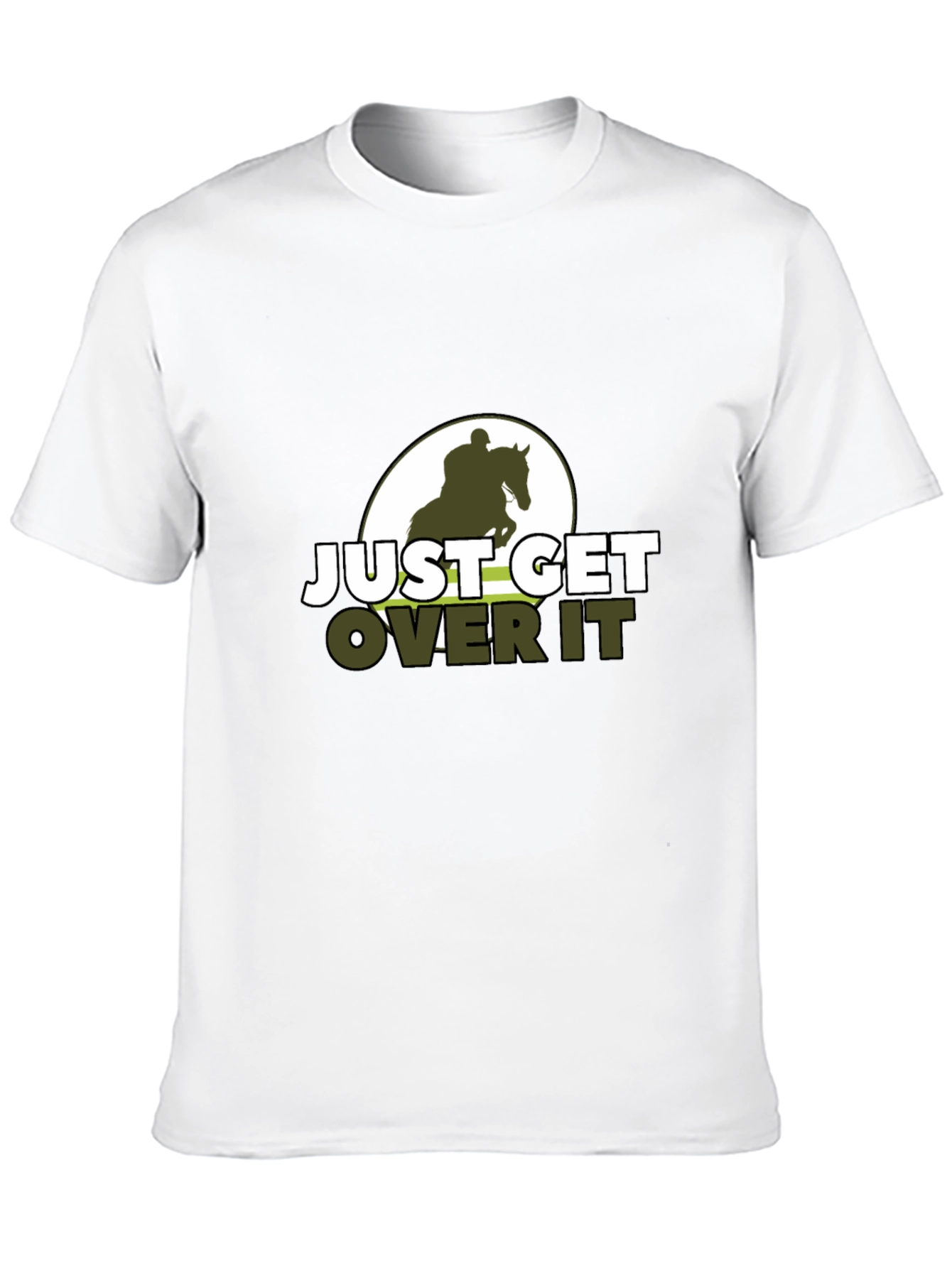 Black Just Get Over It Horse Riding T-Shirt view 10