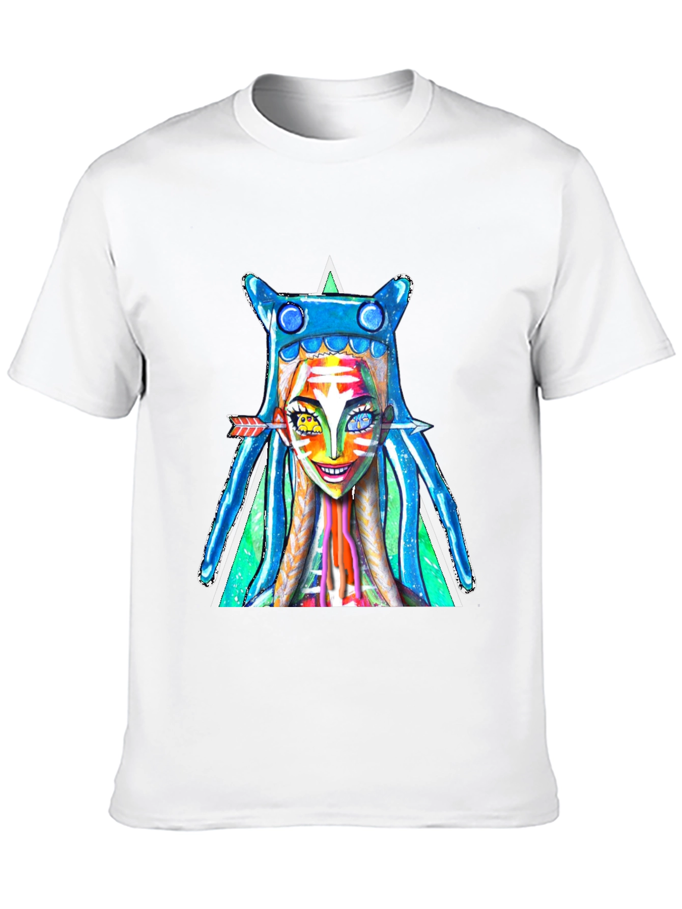 Black Funky Art T-Shirt - Colorful Character Graphic Tee view 10