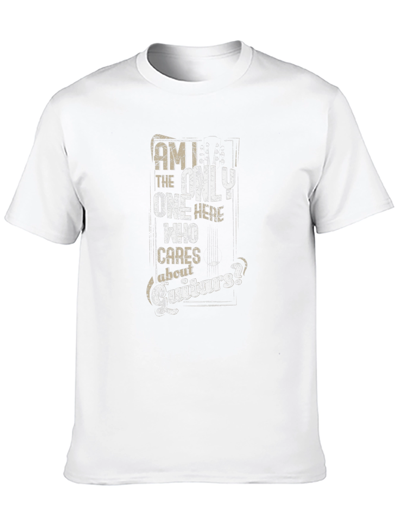 Black Am I the Only One Who Cares About Guitars? T-Shirt view 10