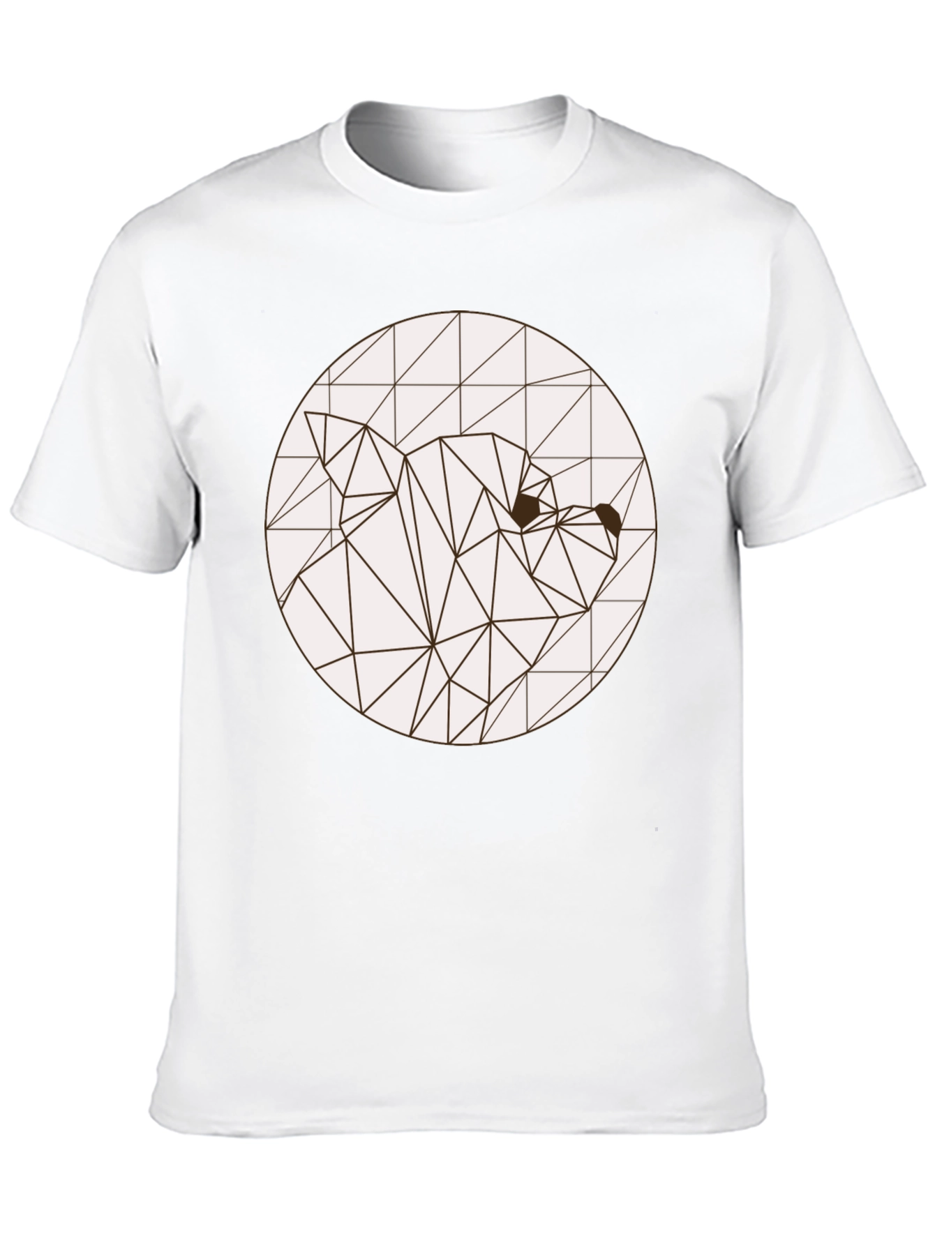 Black Geometric Bear Graphic Tee - Modern Black T-Shirt view 10