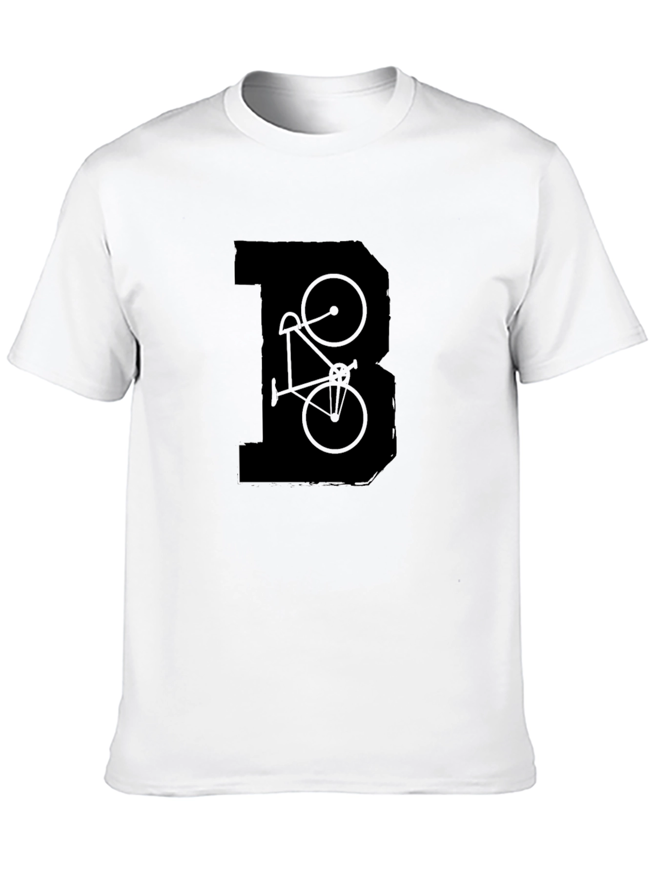 Black Bicycle Initial Black T-Shirt view 10