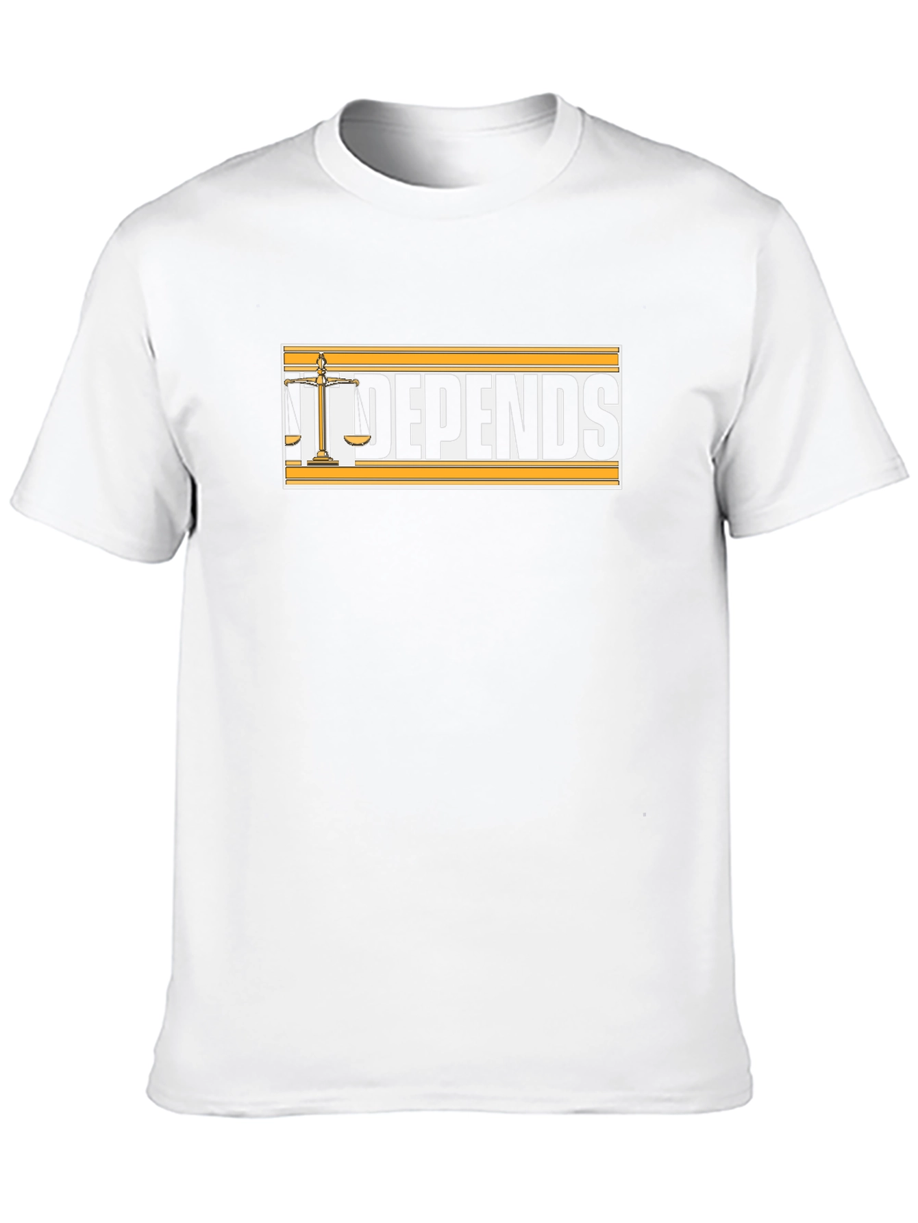 It Depends T-Shirt - Scales of Justice Design - 10