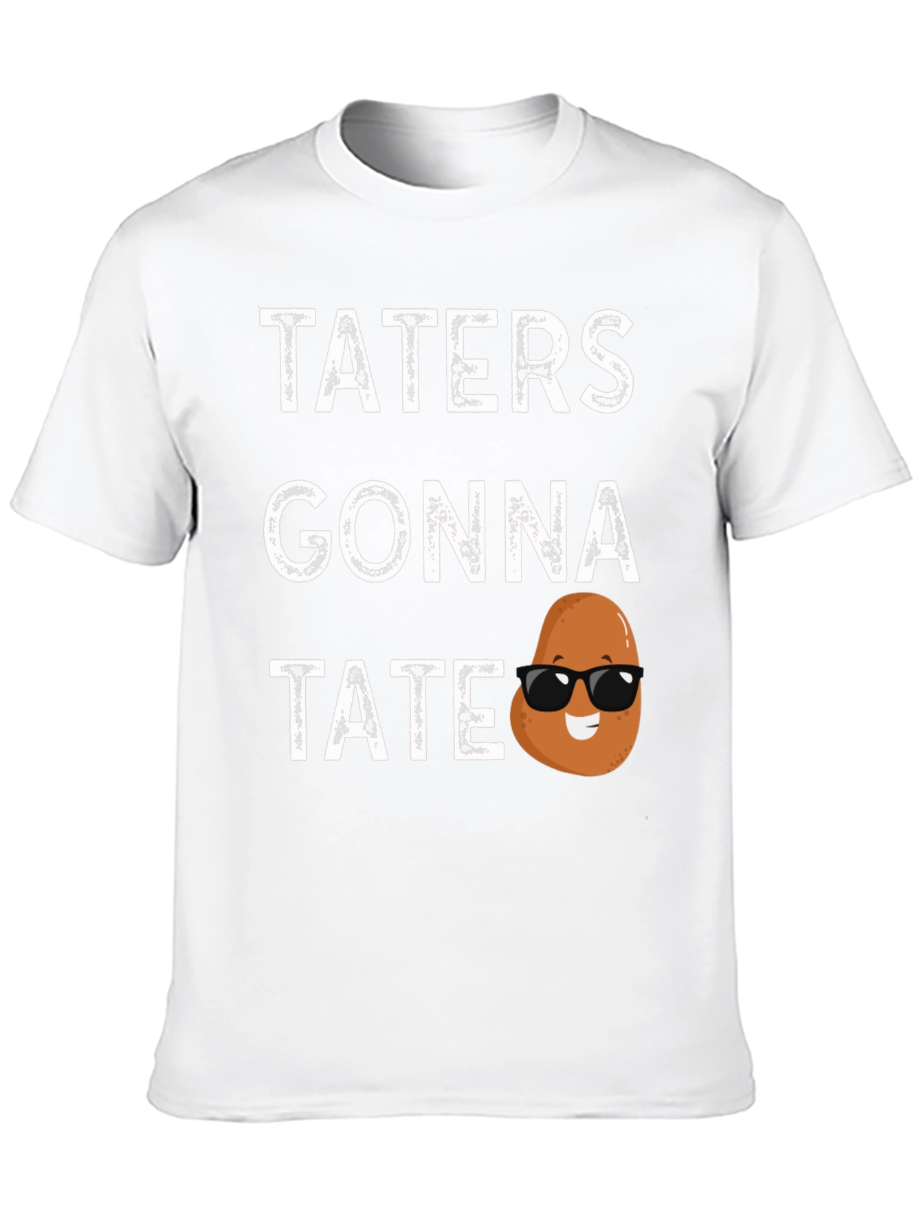 Black Taters Gonna Tate Funny Potato Graphic T-Shirt view 10