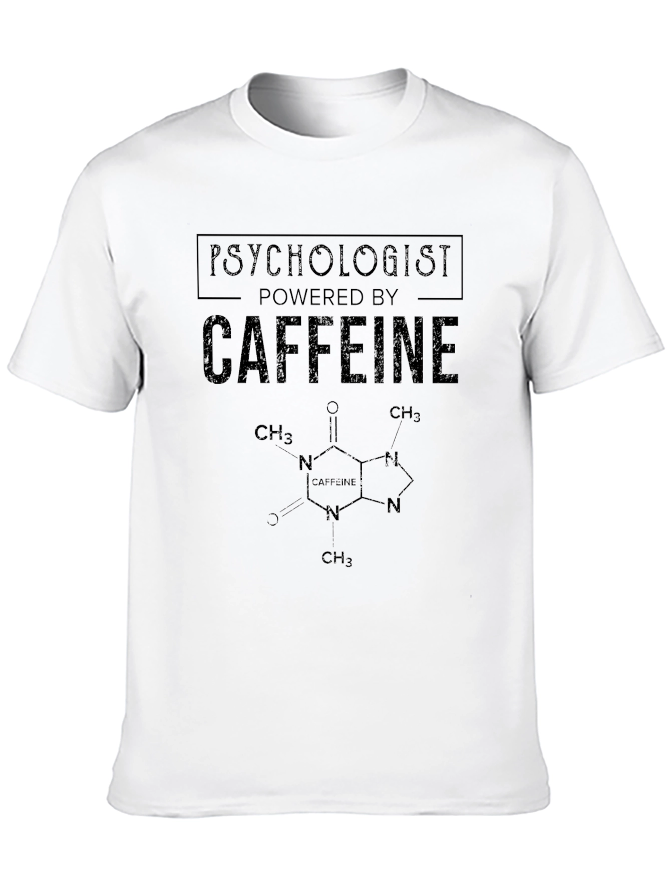 Black Psychologist Powered by Caffeine T-Shirt view 10