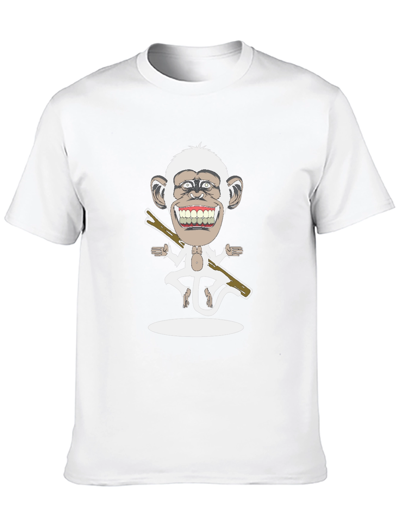 Black Cartoon Monkey Graphic Tee - Black view 10