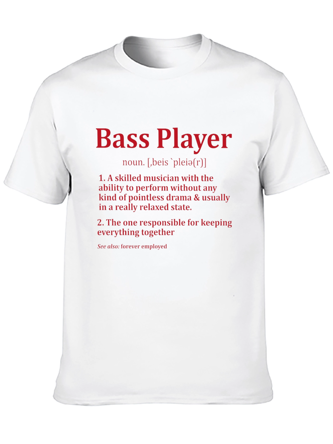 Black Bass Player Definition T-Shirt - Musician Gift view 10
