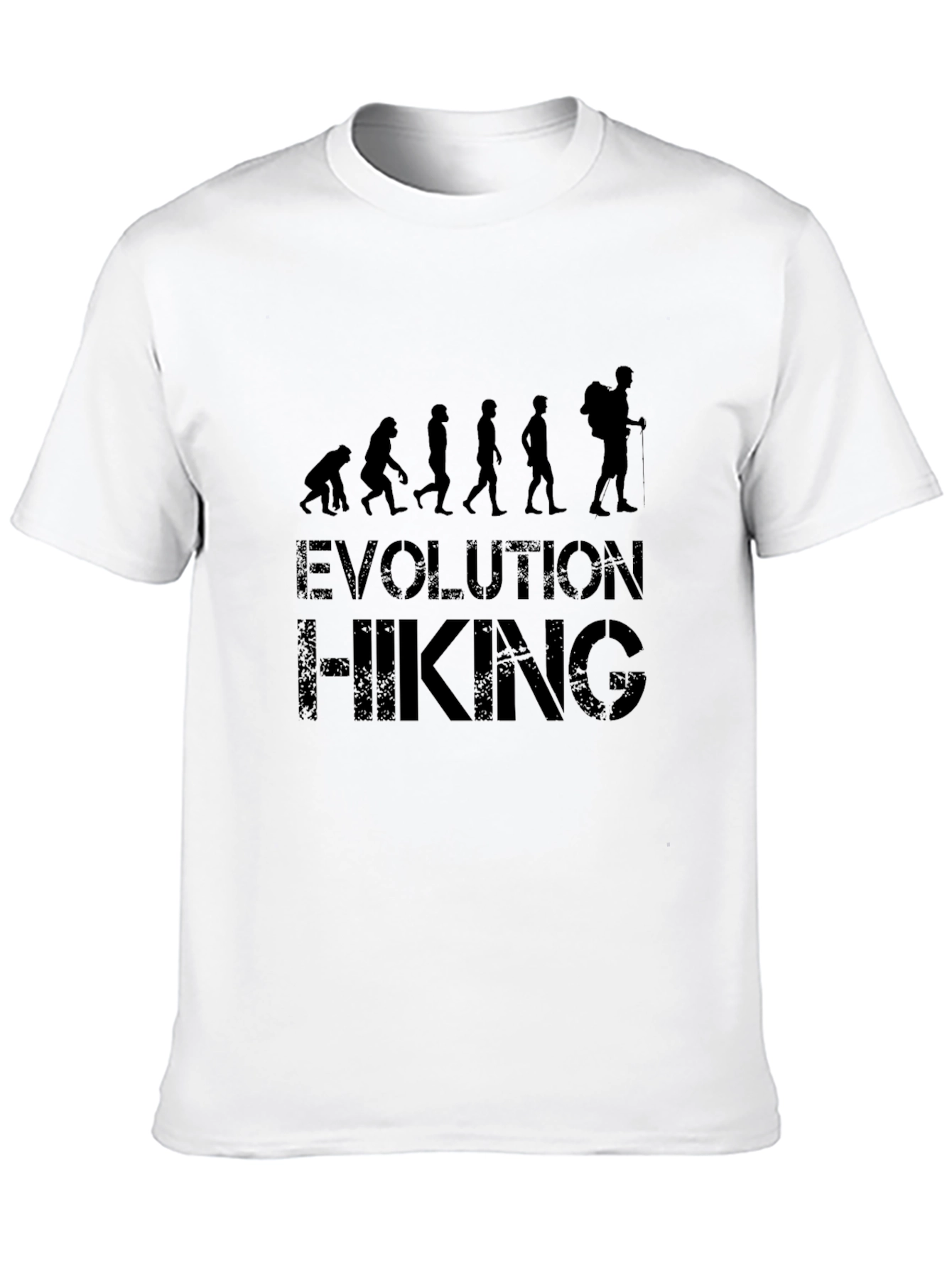 Black Evolution Hiking T-Shirt - Black Crew Neck Tee view 10