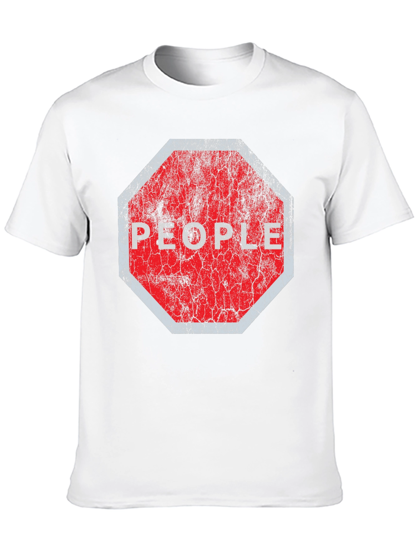 Black Stop People Graphic Tee - Black Cotton T-Shirt view 10