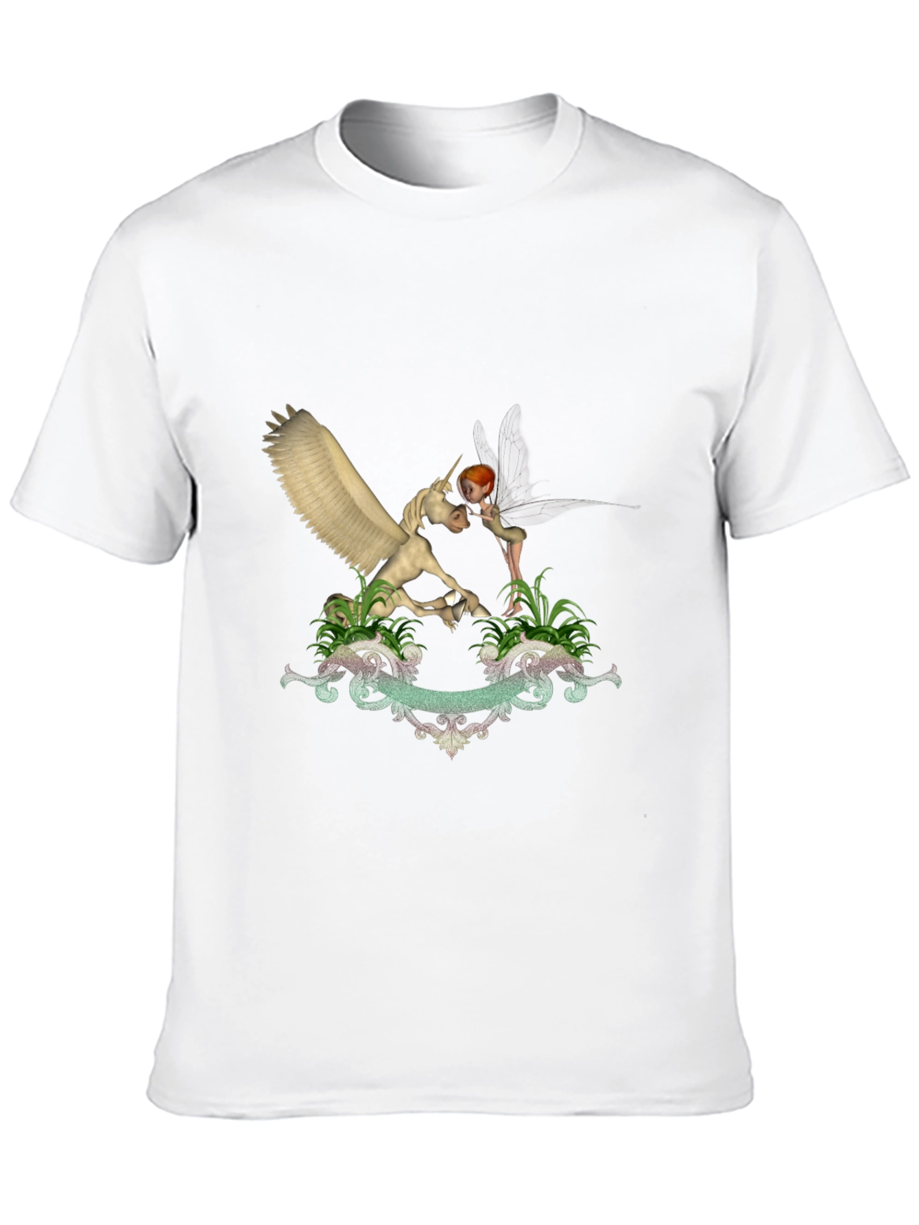 Black Unicorn & Fairy Graphic T-Shirt - Black view 10