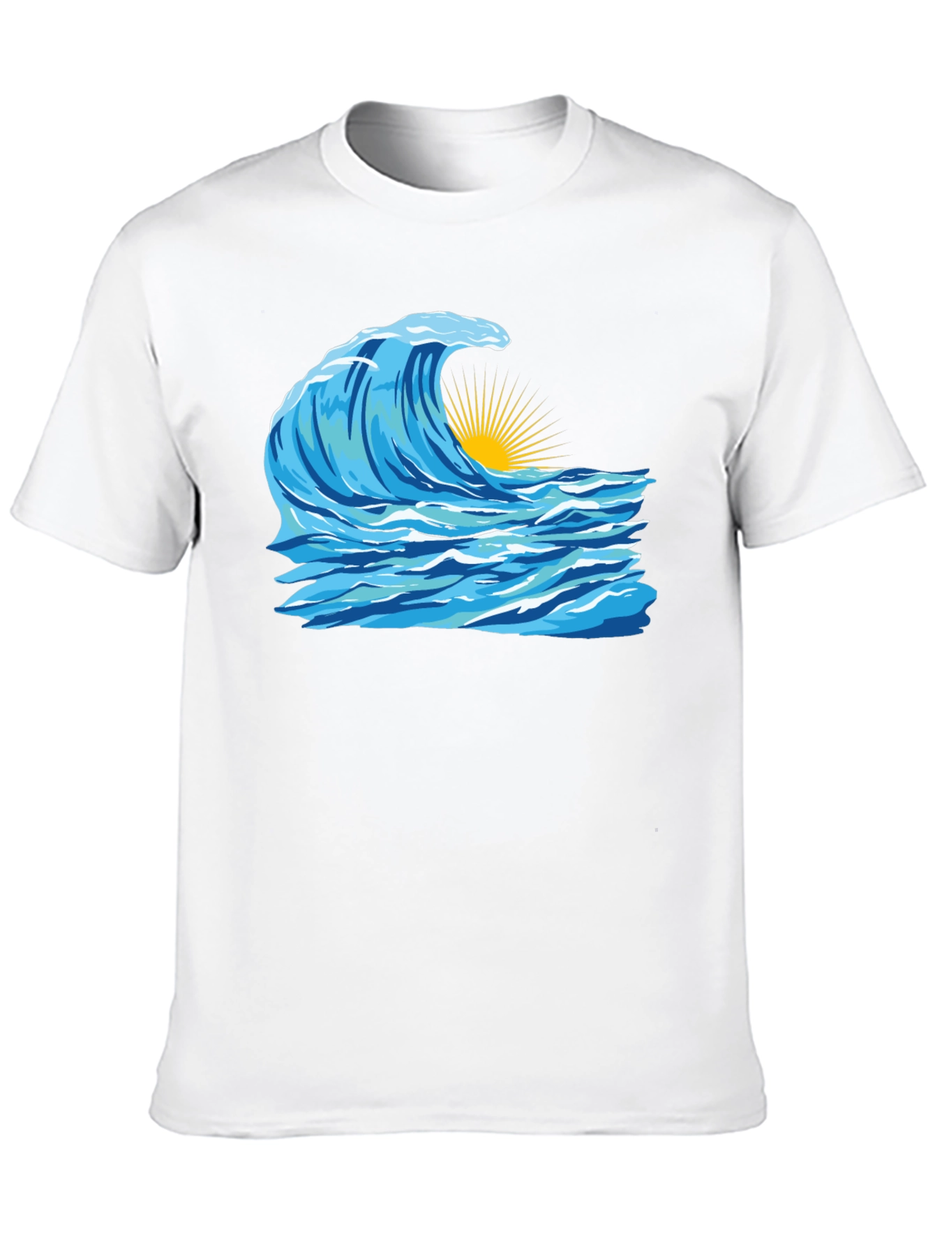 Black Wave Graphic Black T-Shirt view 10