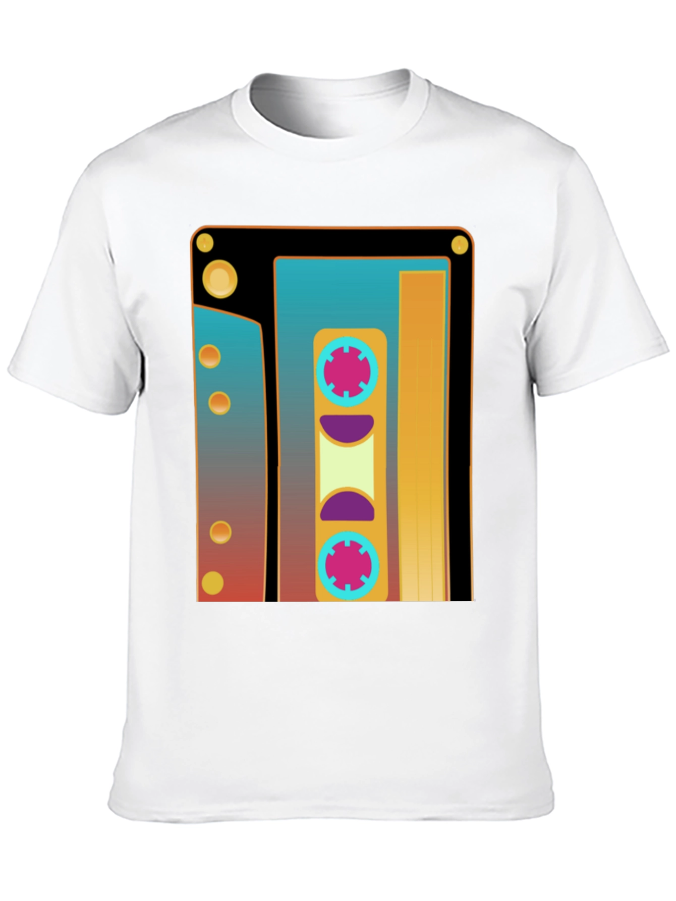 Black Retro Cassette Tape Graphic T-Shirt - Vintage Style view 10
