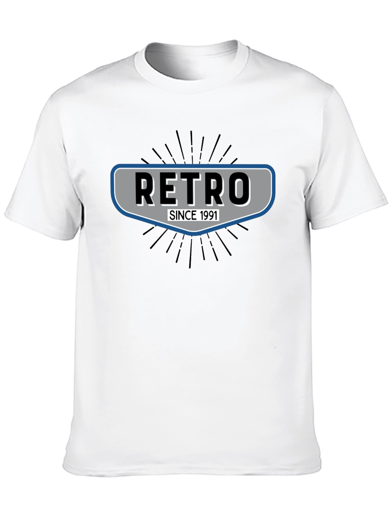 Black Retro Since 1991 Black T-Shirt view 10