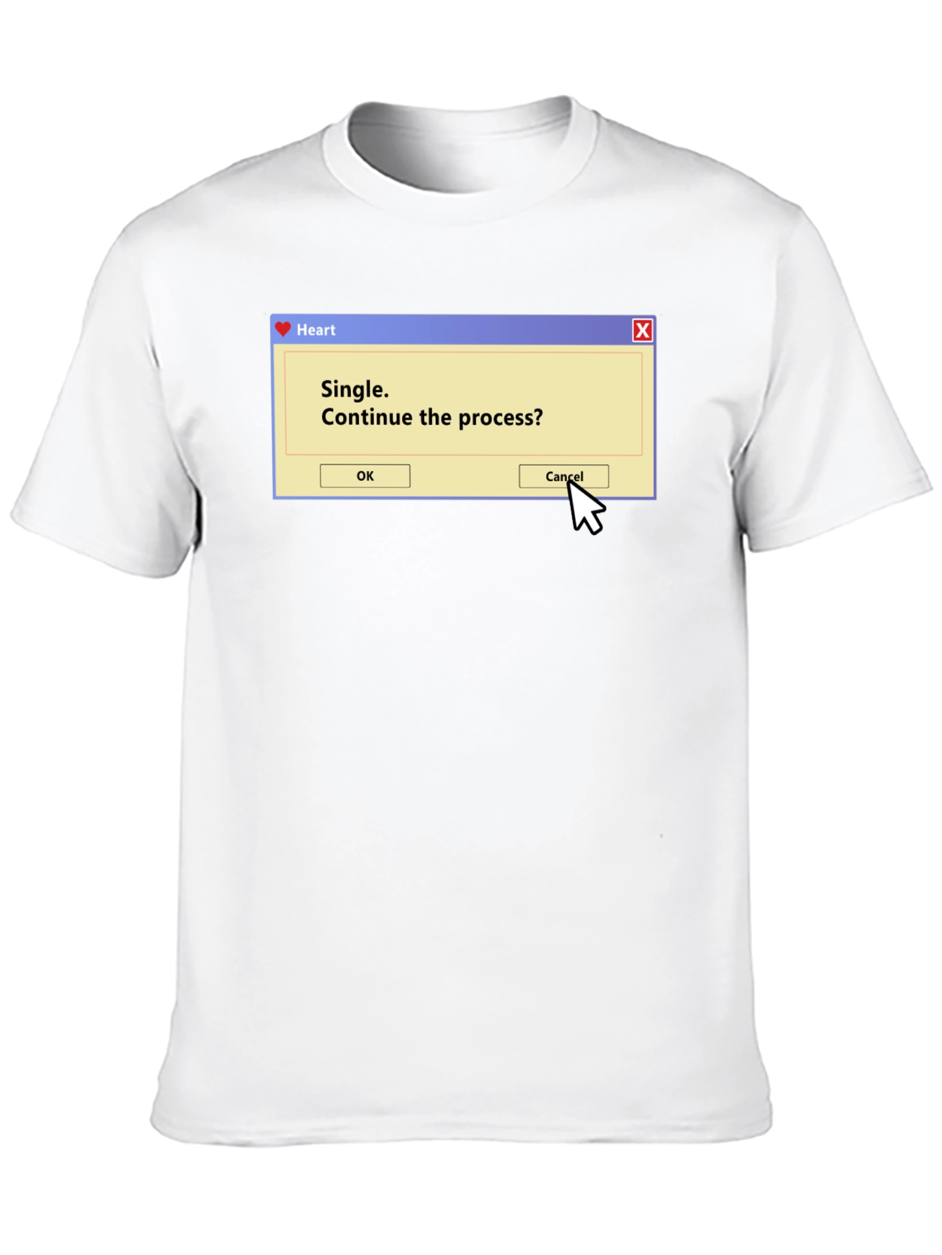 Black Single Process T-Shirt - Funny Computer Pop-Up Tee view 10