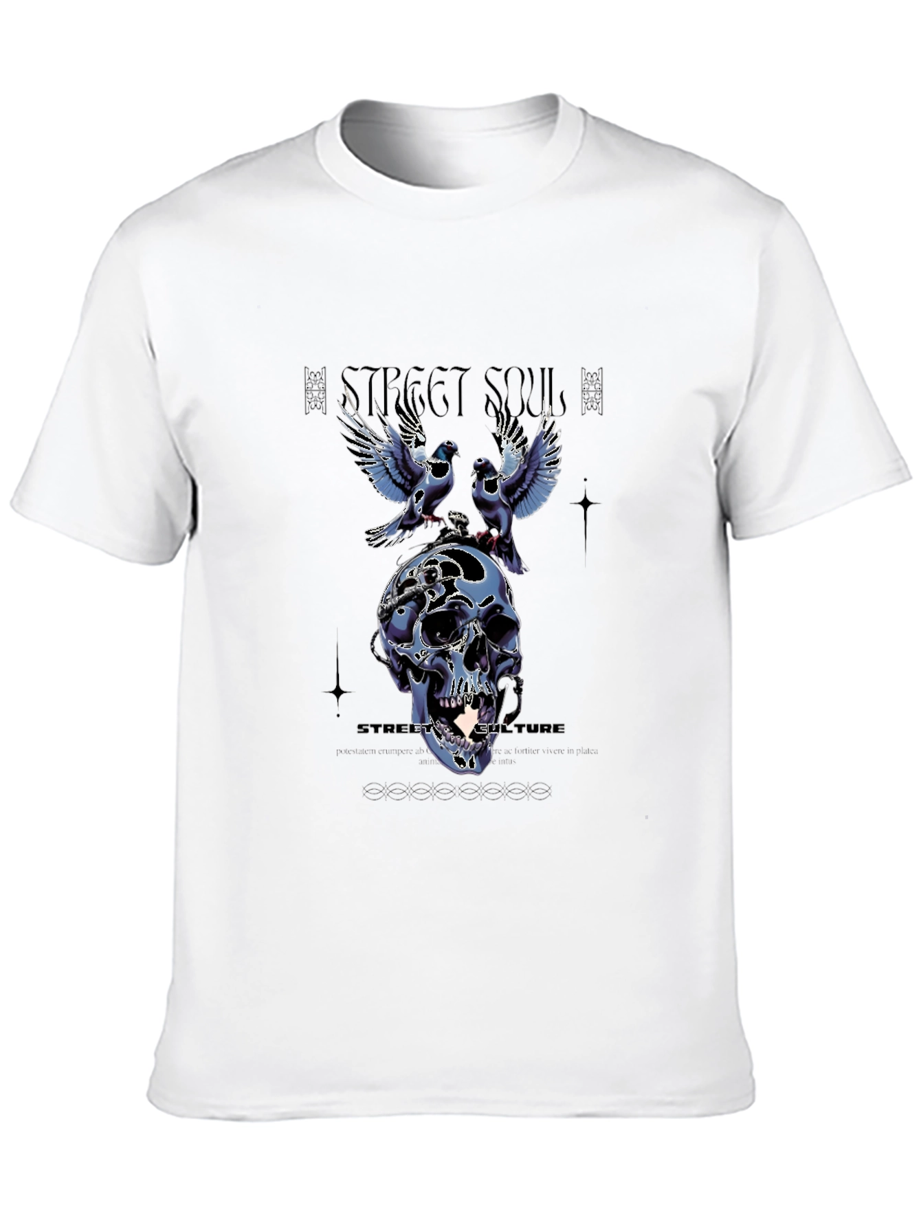 Black Street Souls Graphic Tee - Skull & Birds view 10