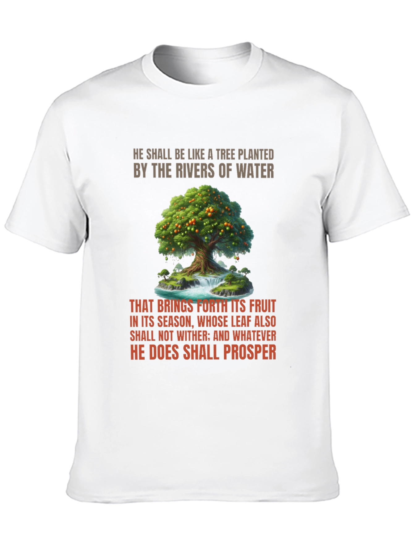Black Biblical Tree of Life Graphic T-Shirt view 10