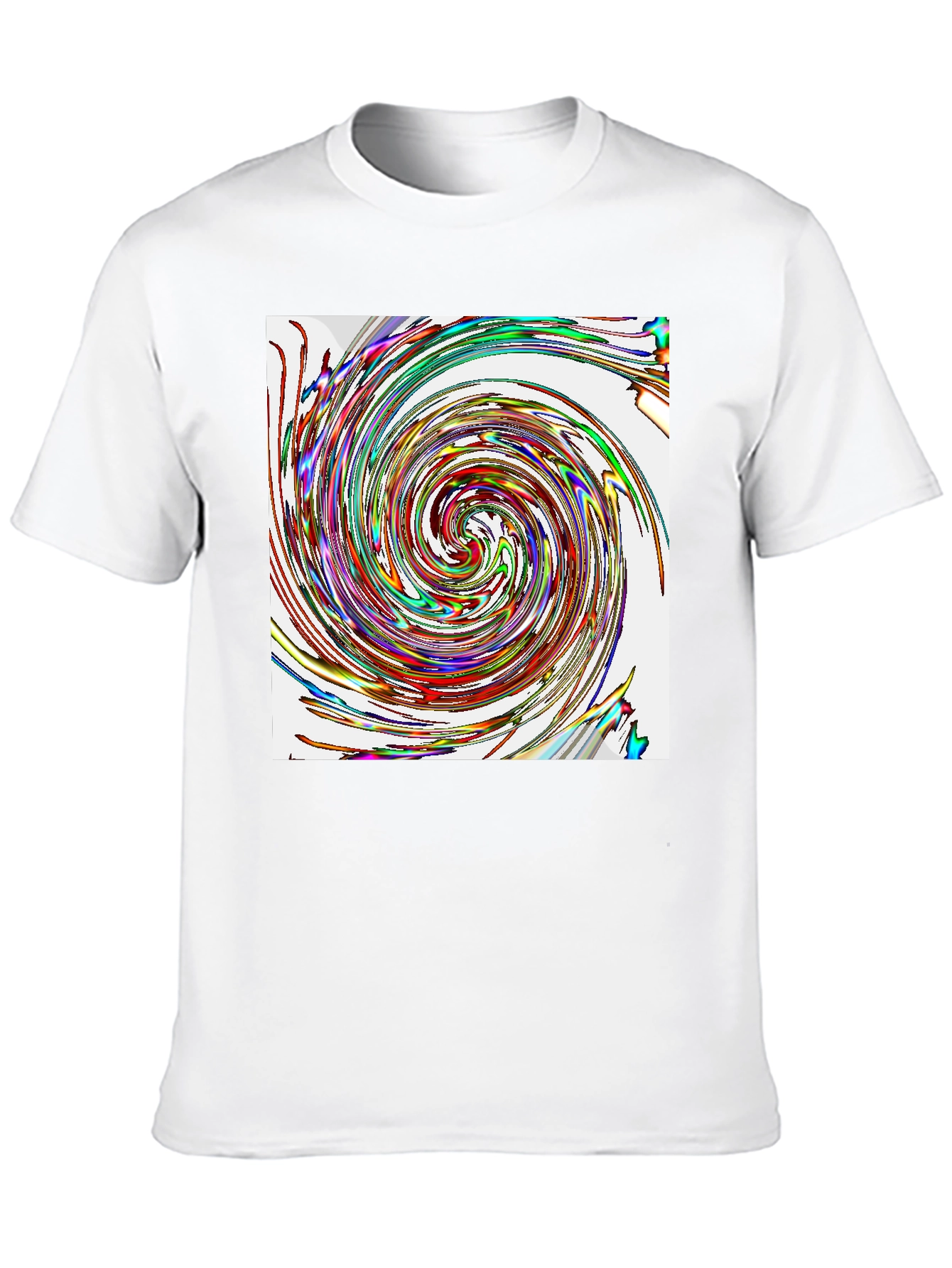 Black Vortex Swirl Graphic Tee - Stylish Black Cotton Comfort view 10