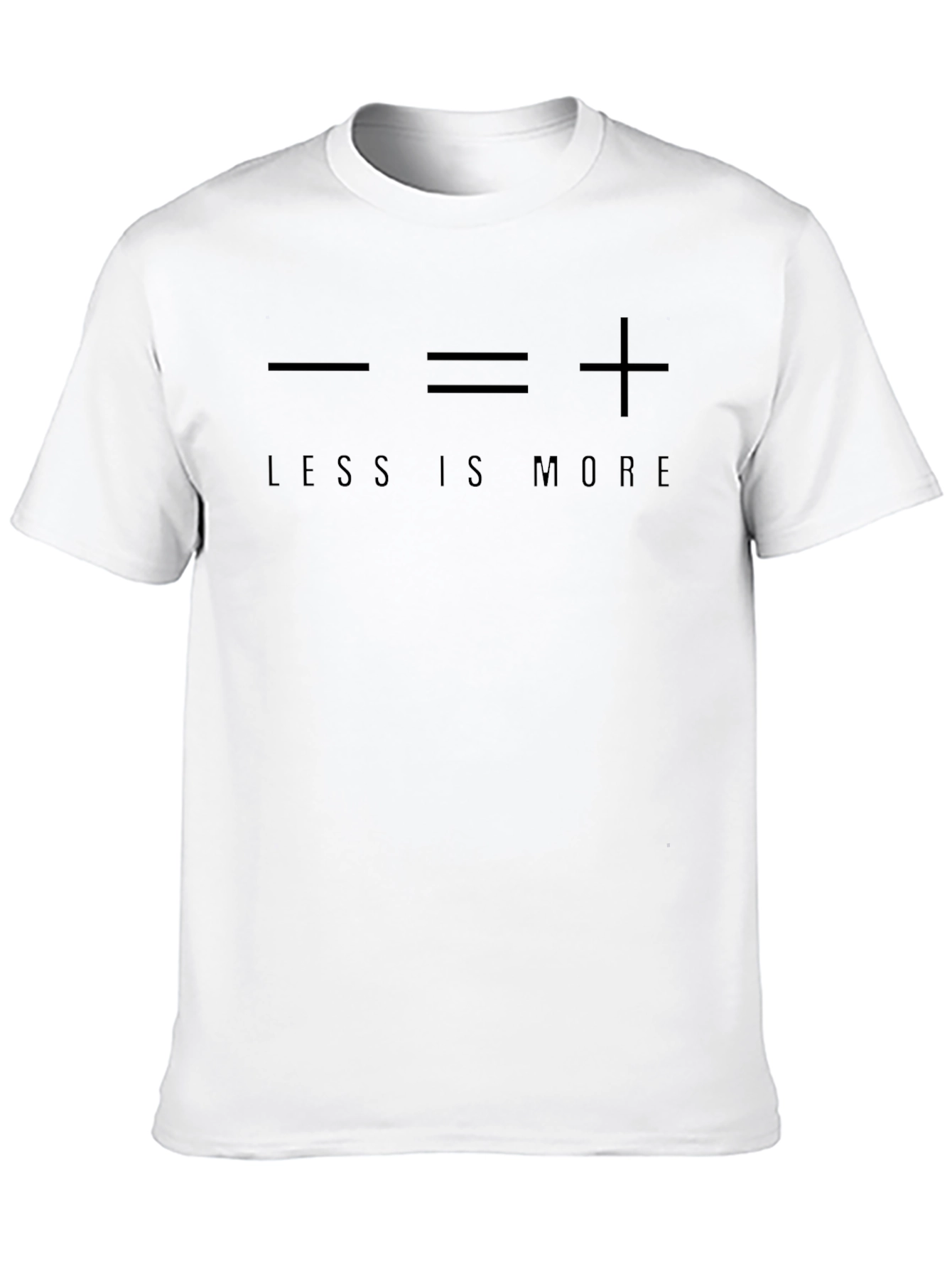 Black Minimalist "Less is More" Graphic Tee - Soft Black view 10
