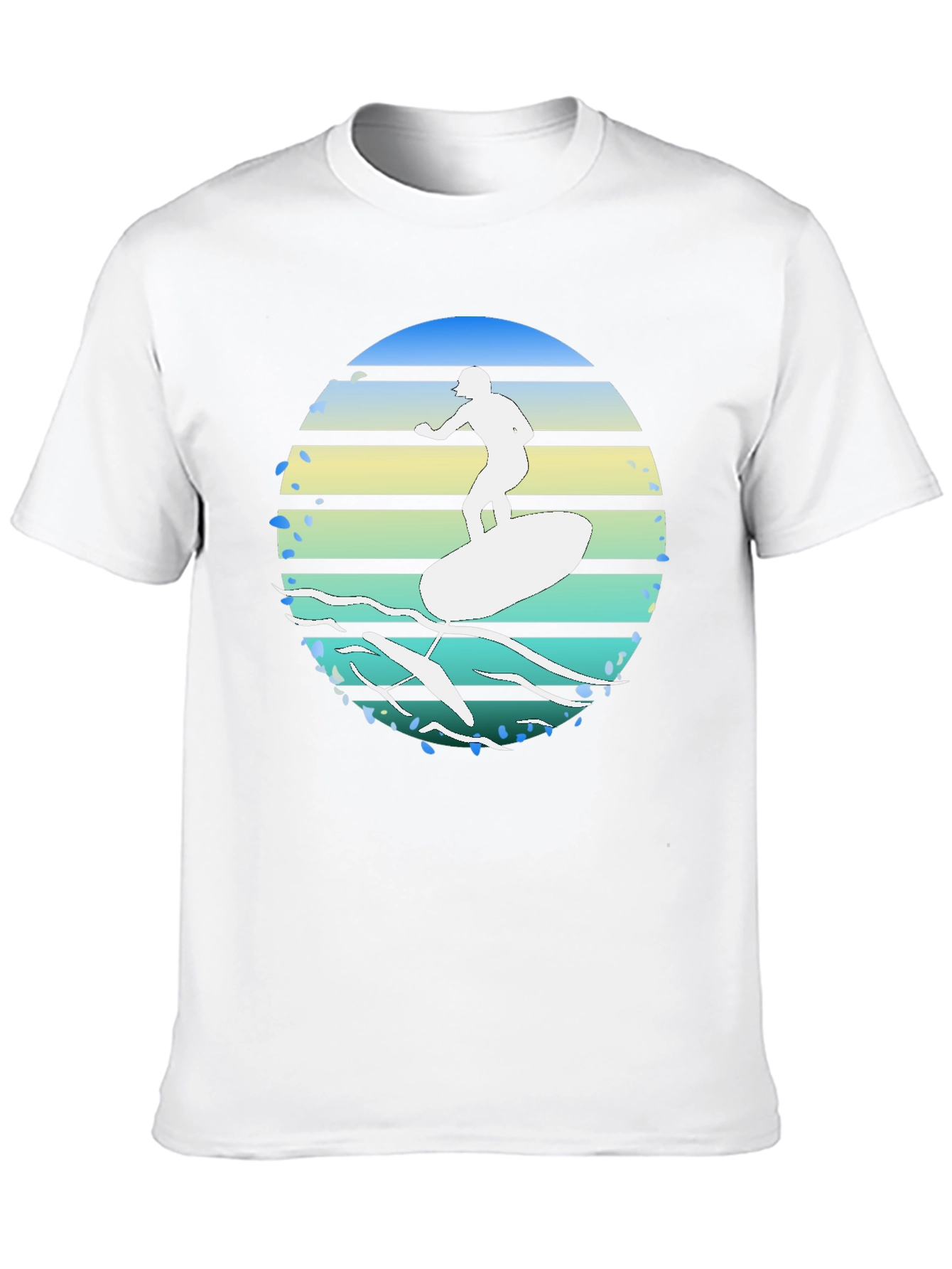 Black Surfer Graphic Tee - Black Cotton T-Shirt view 10