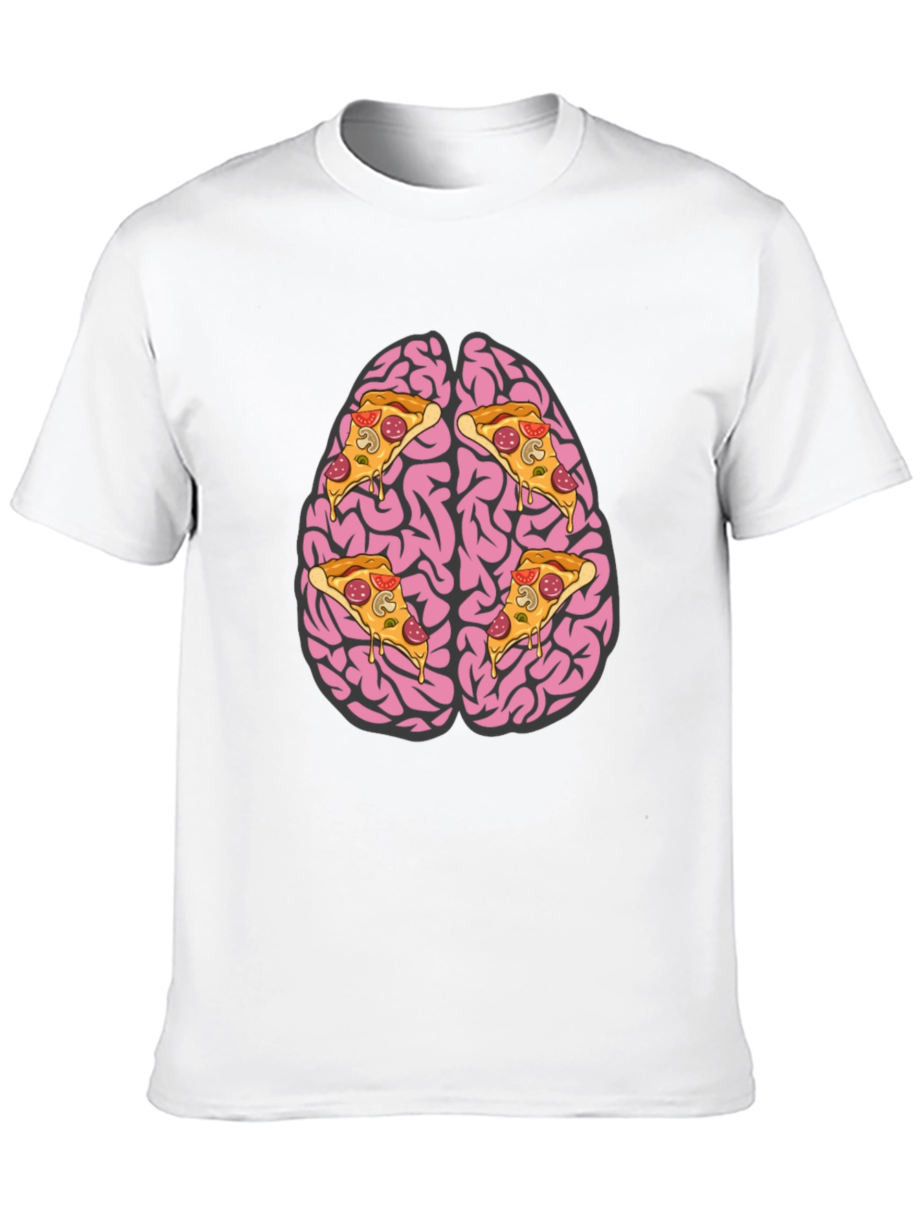 Black Pizza Brain Graphic Tee view 10