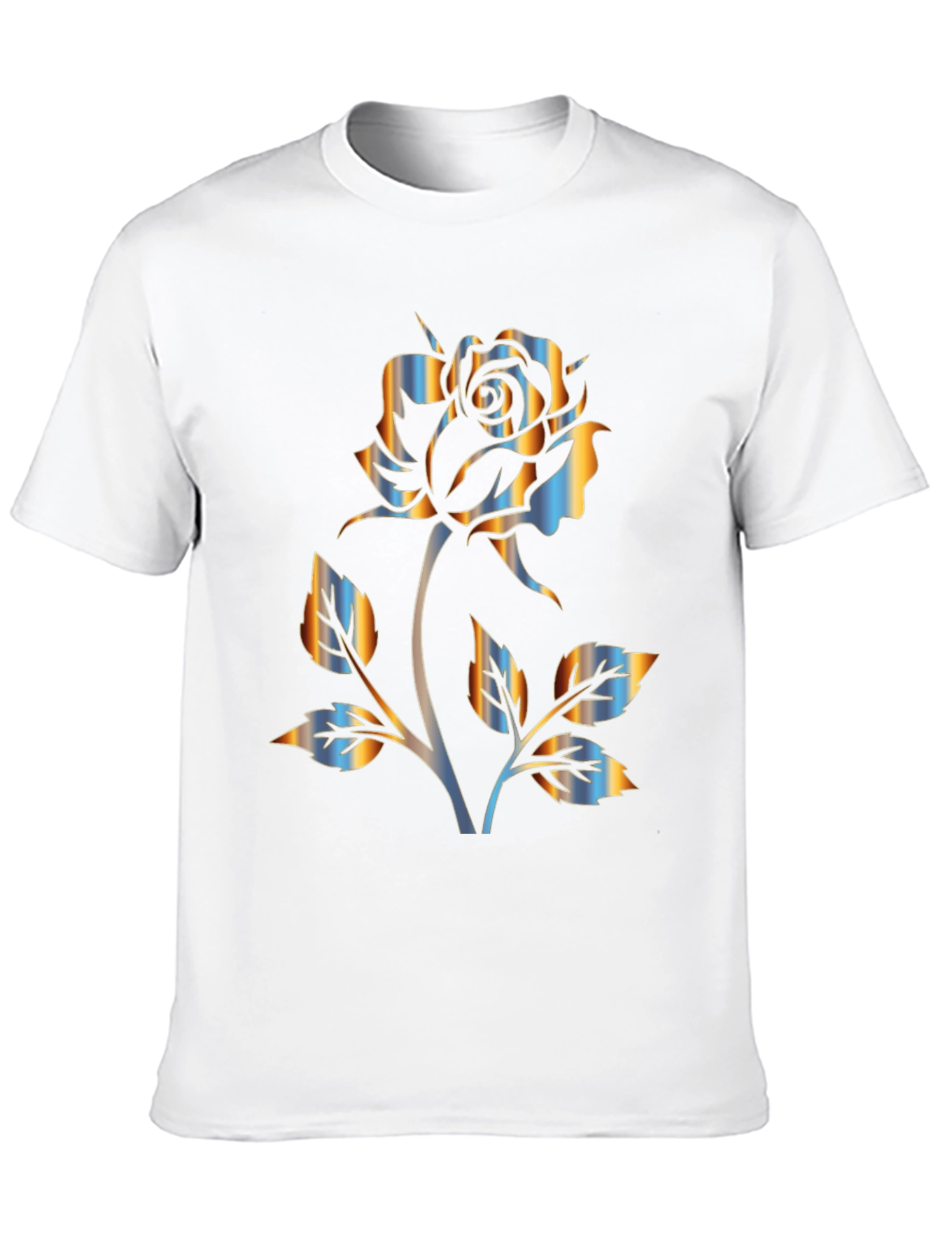 Black Rose Graphic Black T-Shirt - Stylish Floral Design view 10