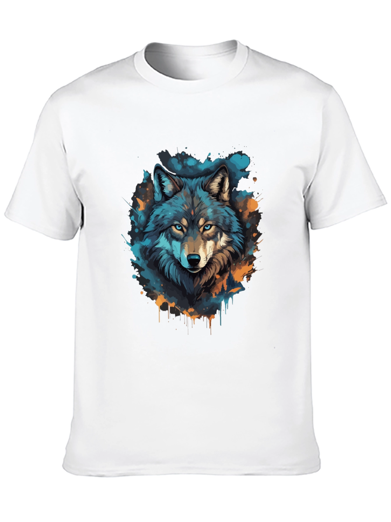 Black Wolf Graphic Tee - Black Cotton T-Shirt view 10