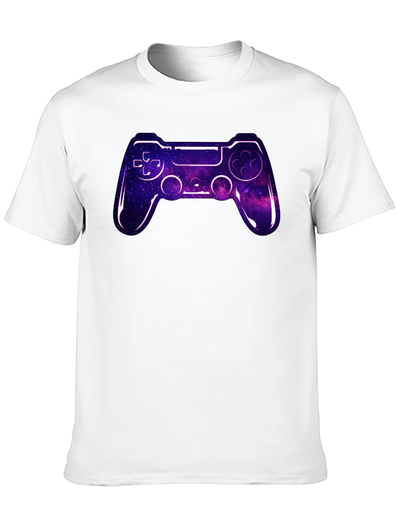 Black Gaming Controller Graphic Tee - Galaxy Design view 10