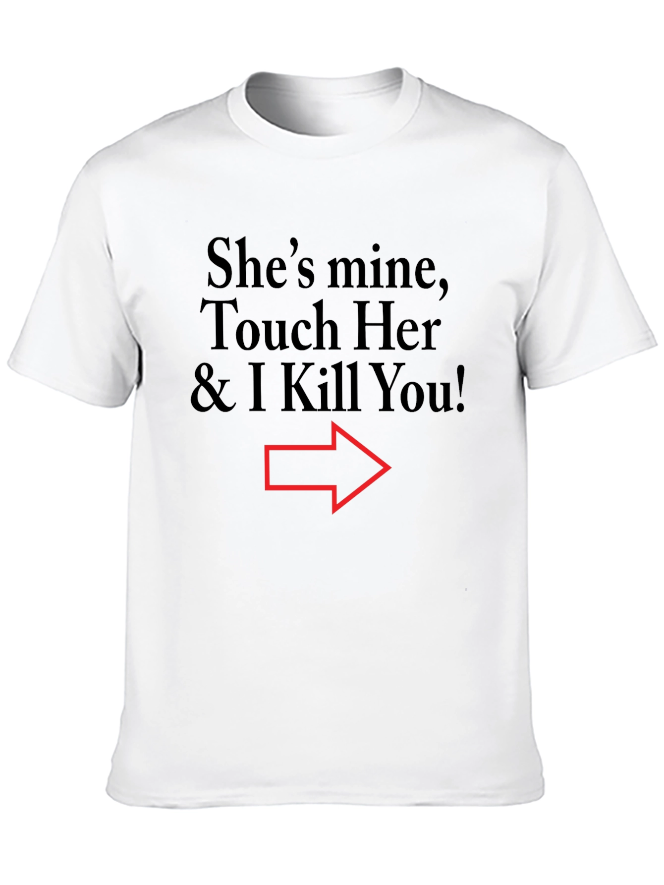 Black Humorous "She's Mine" Graphic Tee view 10