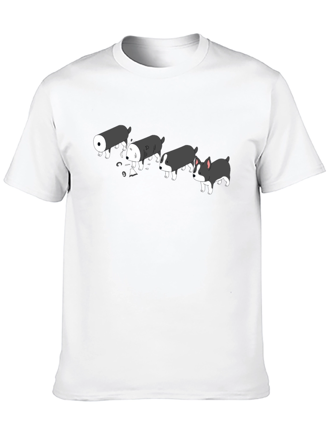 Black Sushi Dog Black T-Shirt - Funny Cute Graphic Tee view 10