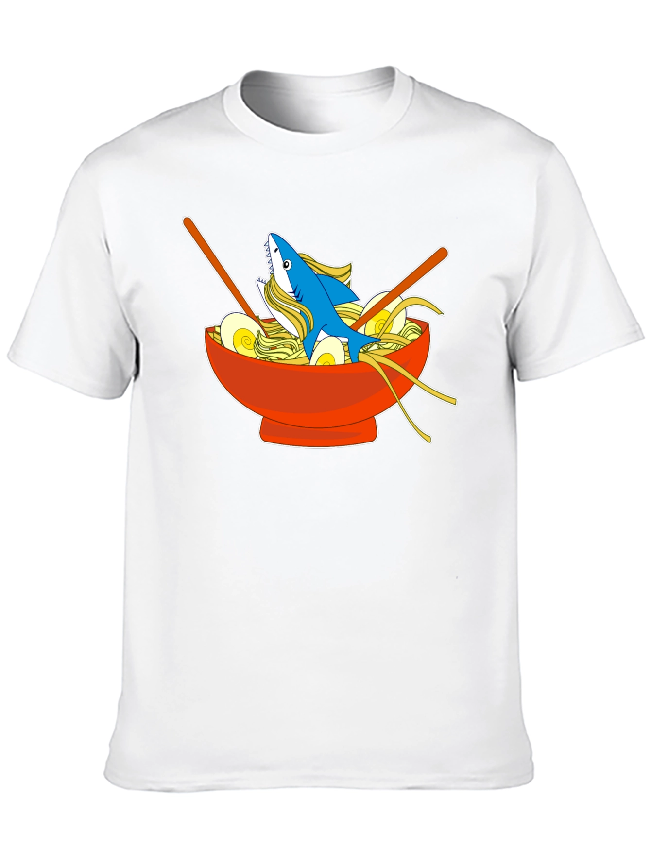 Black Shark Ramen Bowl T-Shirt - Unique Anime Style Tee view 10
