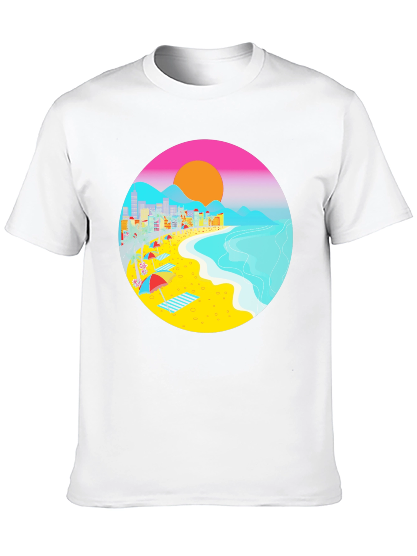Black Beachscape Graphic T-Shirt view 10