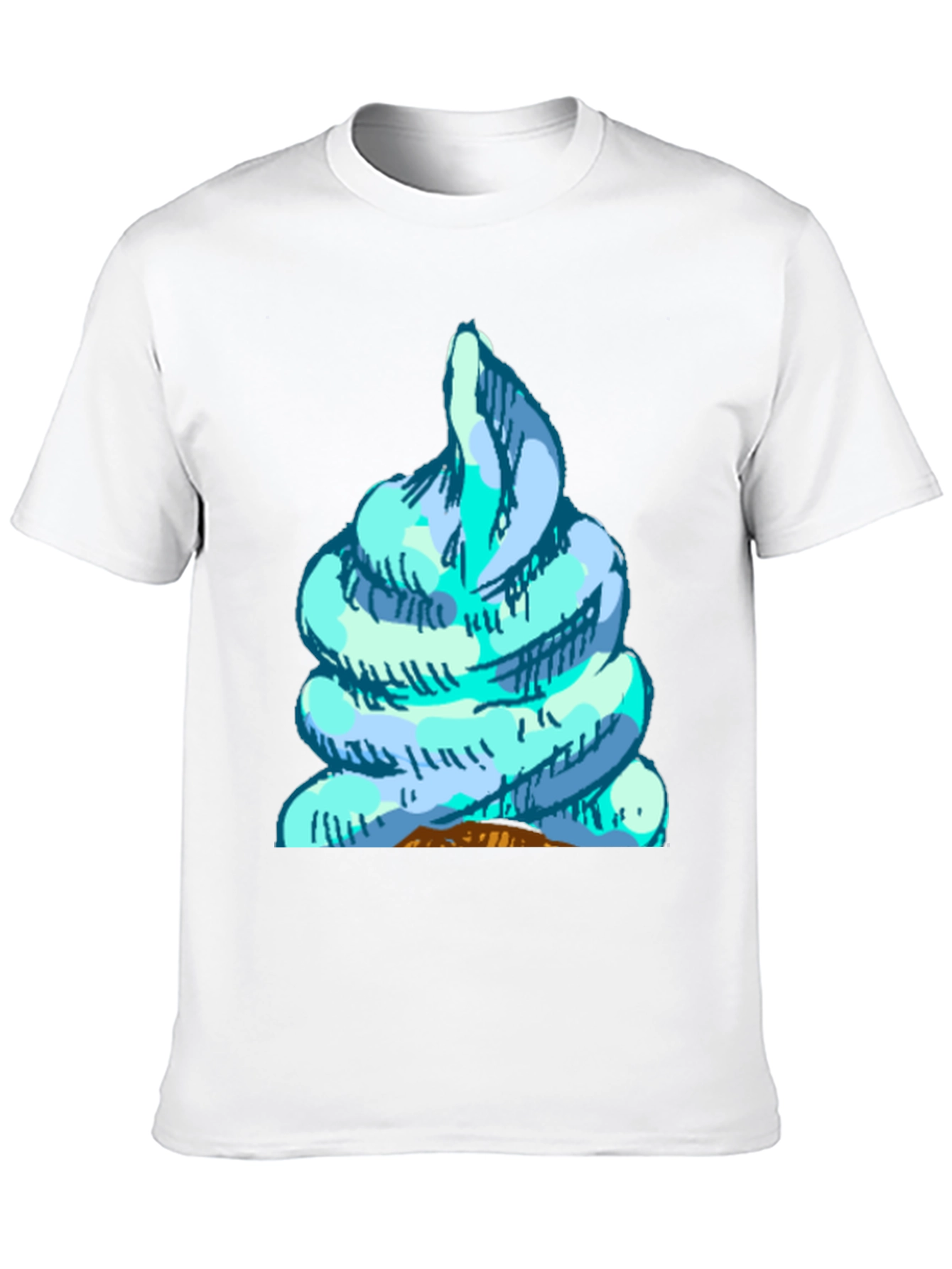 Black Fun Ice Cream Graphic Tee - Black Cotton Casual Shirt view 10