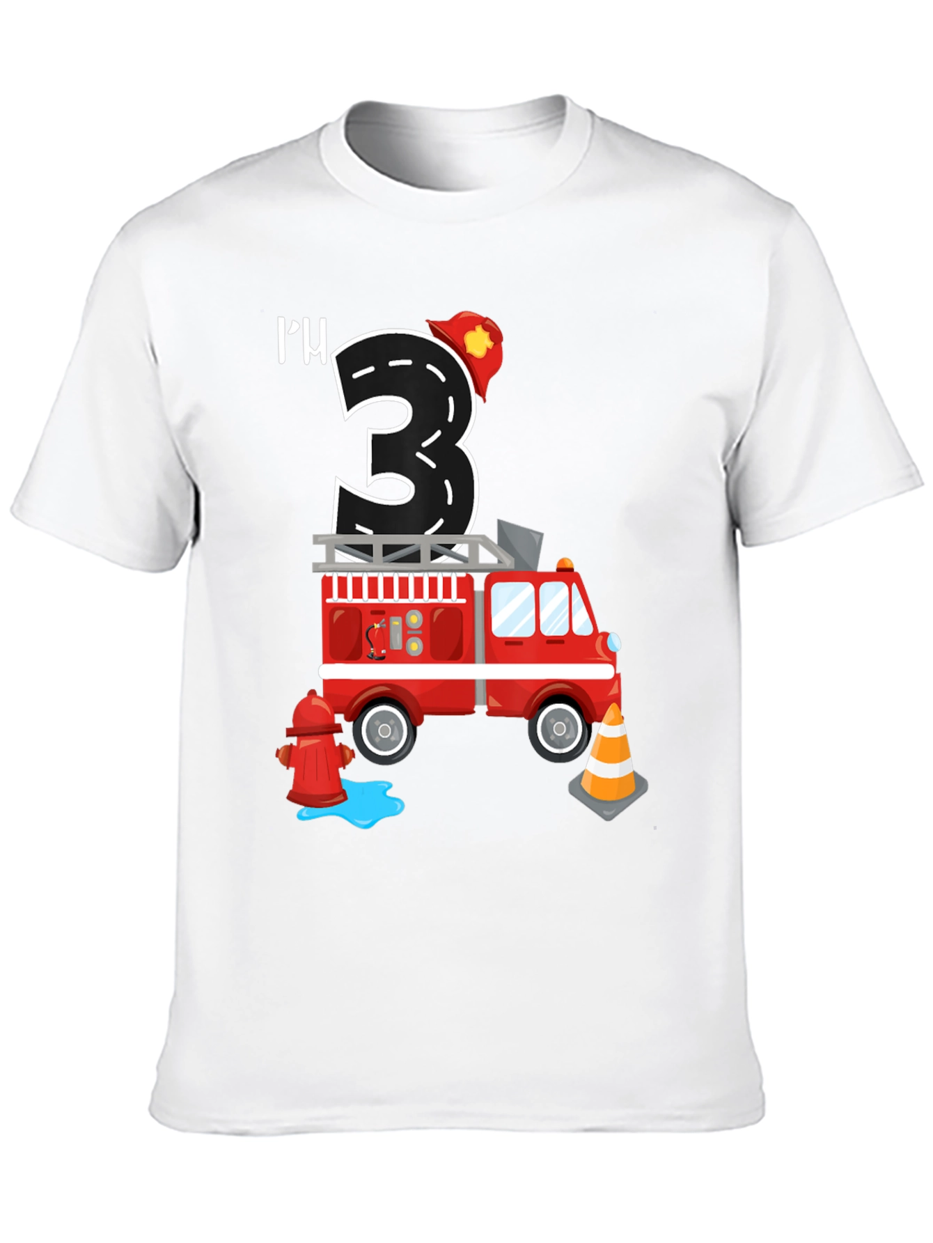 Fire Truck 3rd Birthday T-Shirt - 10