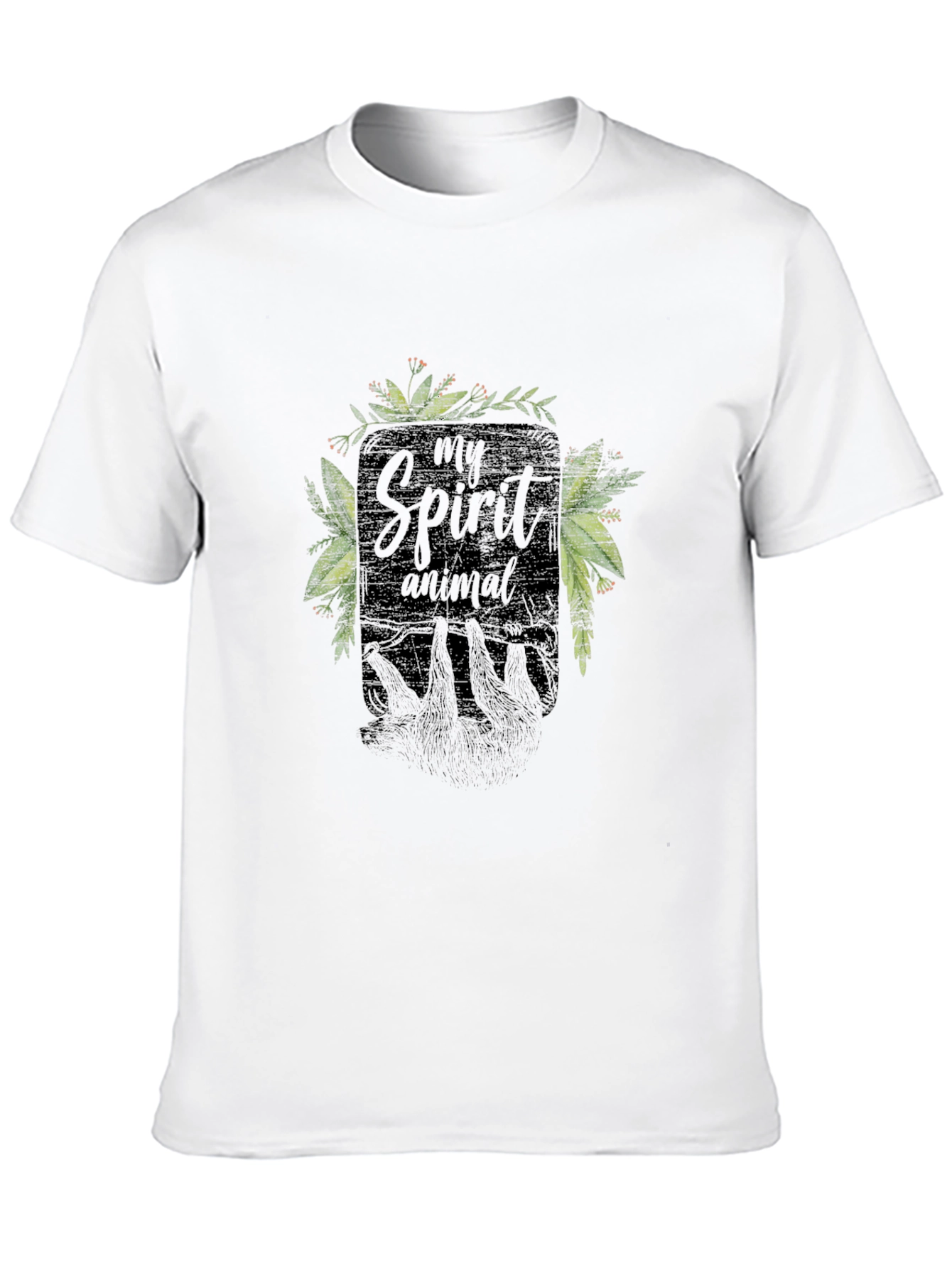Black My Spirit Animal Sloth Black T-Shirt view 10