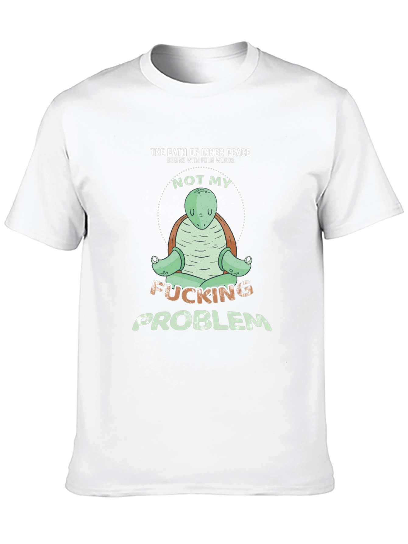 Black Inner Peace Turtle Graphic Tee - Not My Problem Shirt view 10