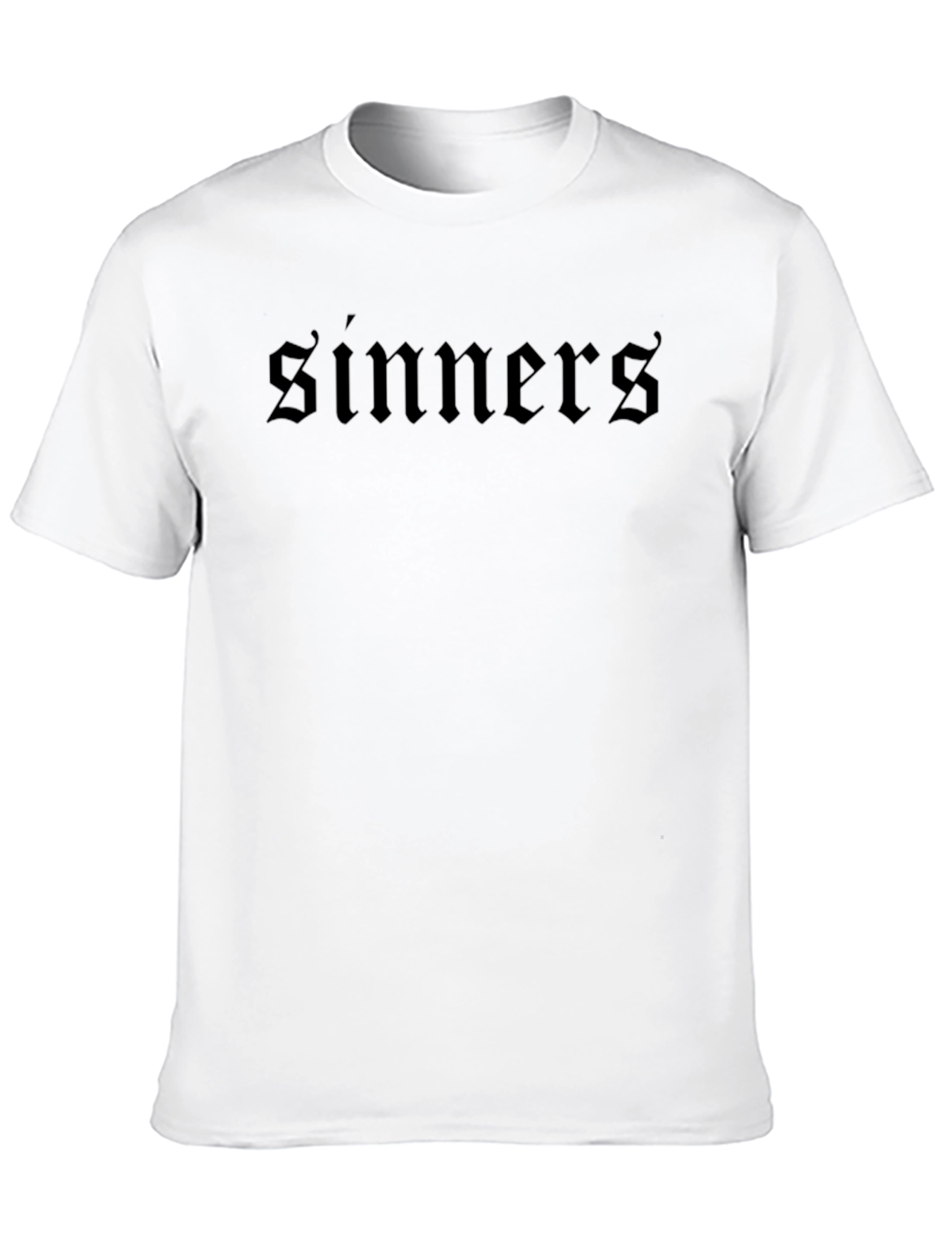 Black Sinners Black Crew Neck T-Shirt - Bold Gothic Style view 10