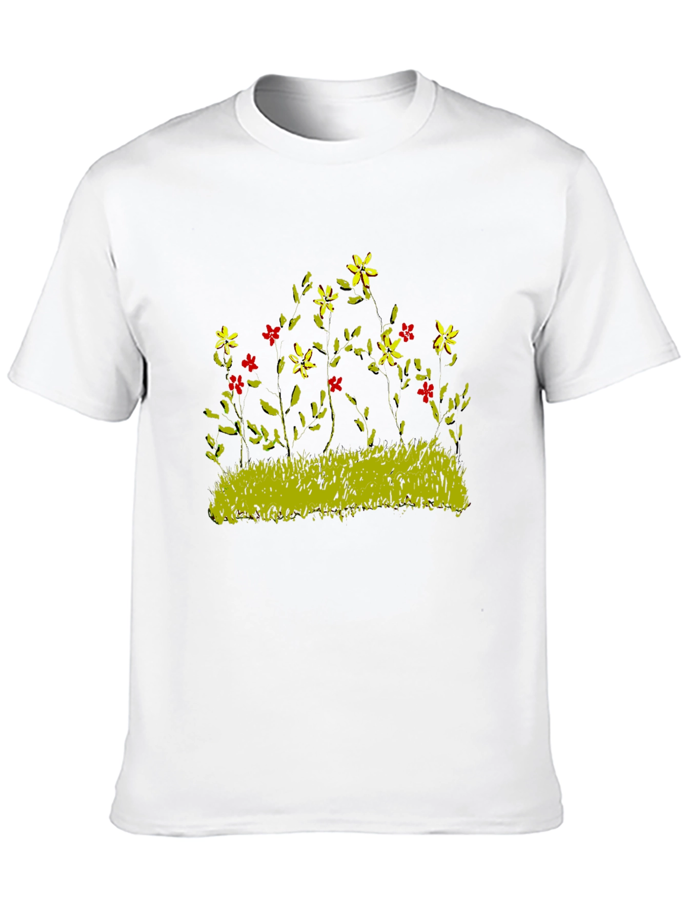 Black Floral Graphic Tee - Black Cotton Comfort view 10