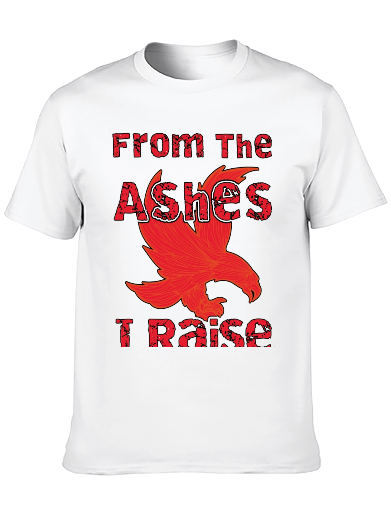 Black From The Ashes I Raise Phoenix Graphic T-Shirt view 10