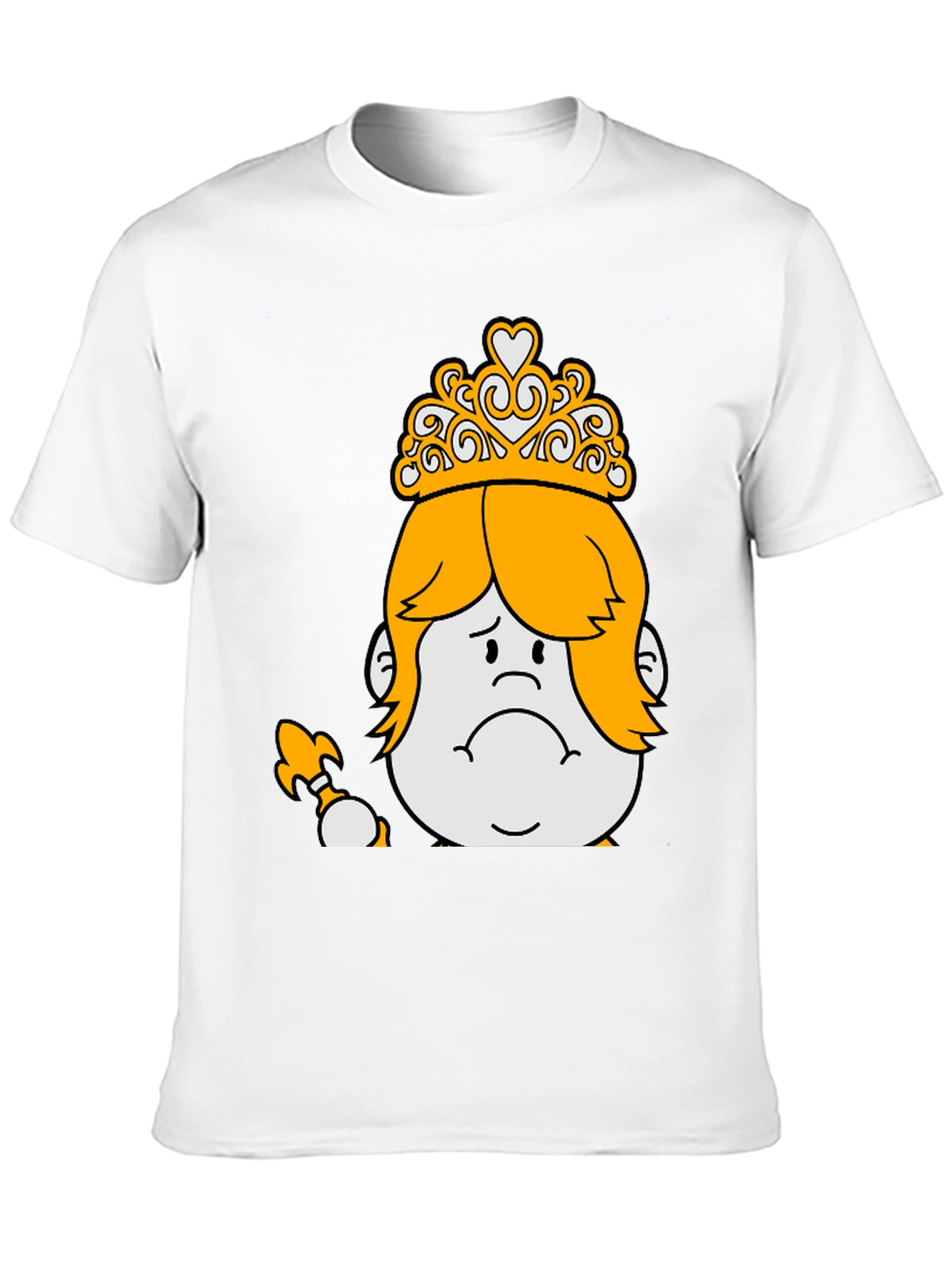 Black Sad Crowned Cartoon Tee view 10