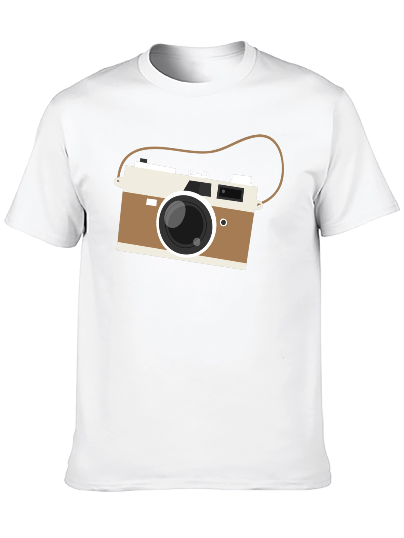 Black Vintage Camera Graphic Tee - Black Casual T-Shirt view 10