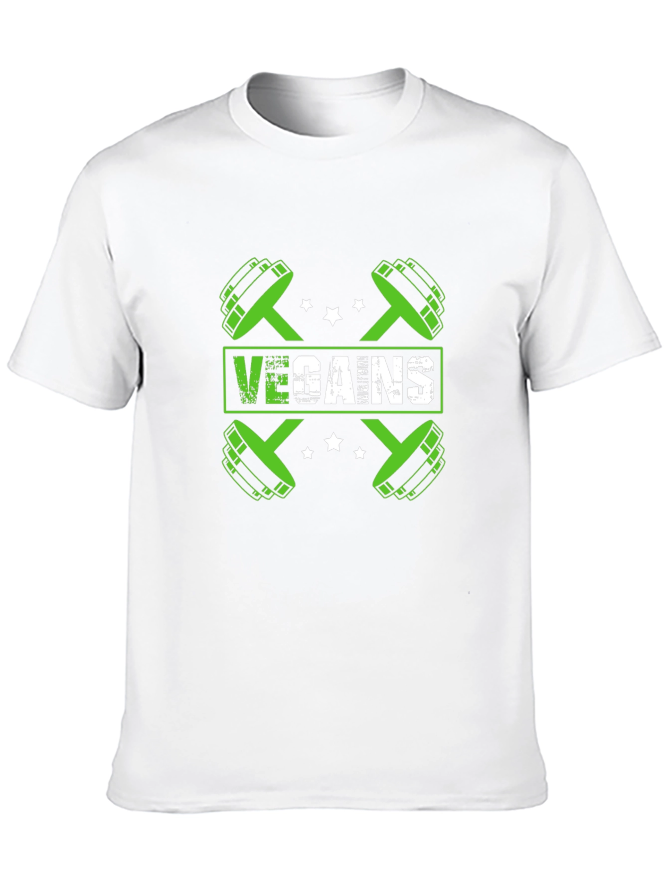 Black Vegan Gains T-Shirt - Fitness & Vegan Lifestyle Tee view 10